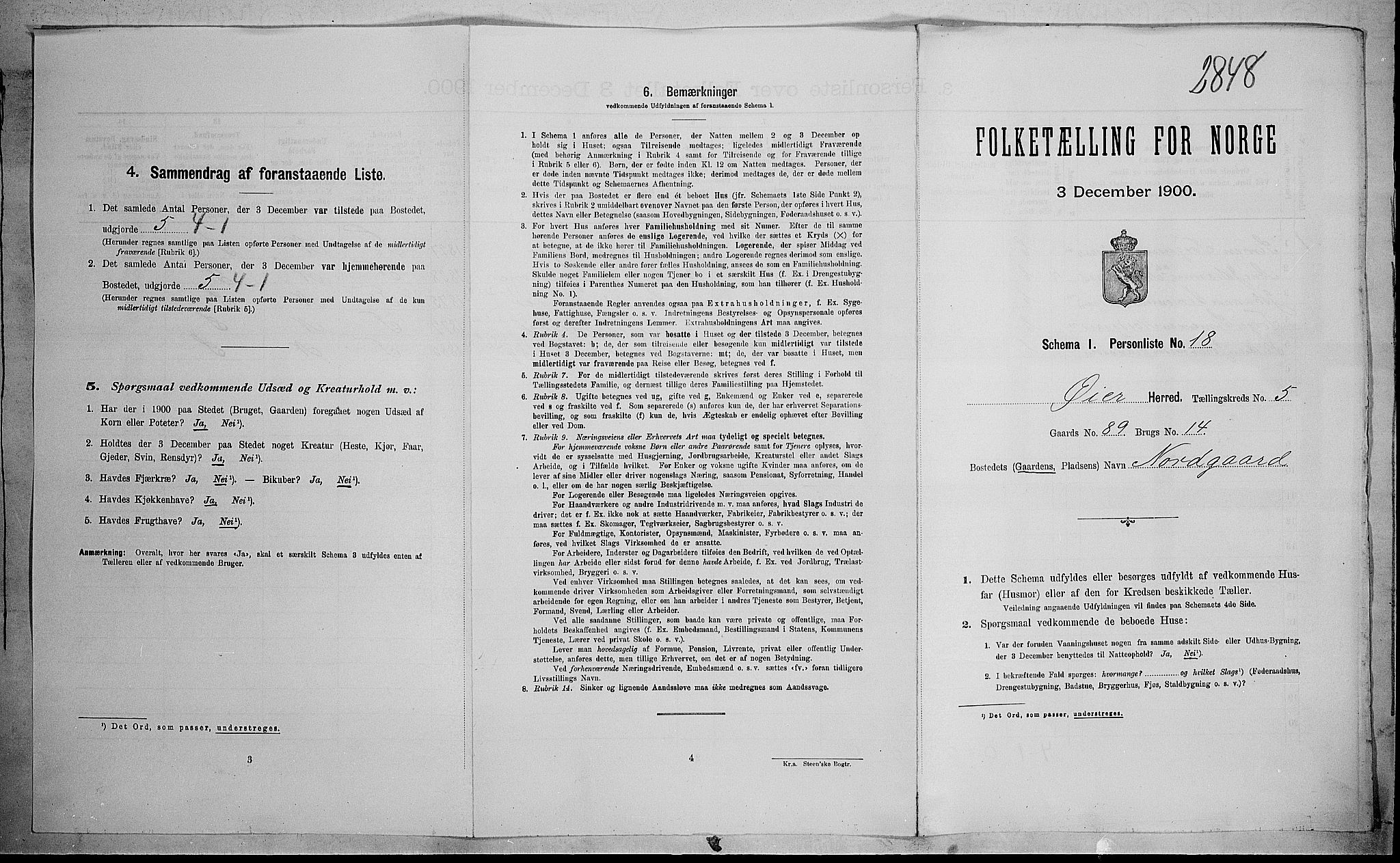SAH, Folketelling 1900 for 0521 Øyer herred, 1900, s. 678