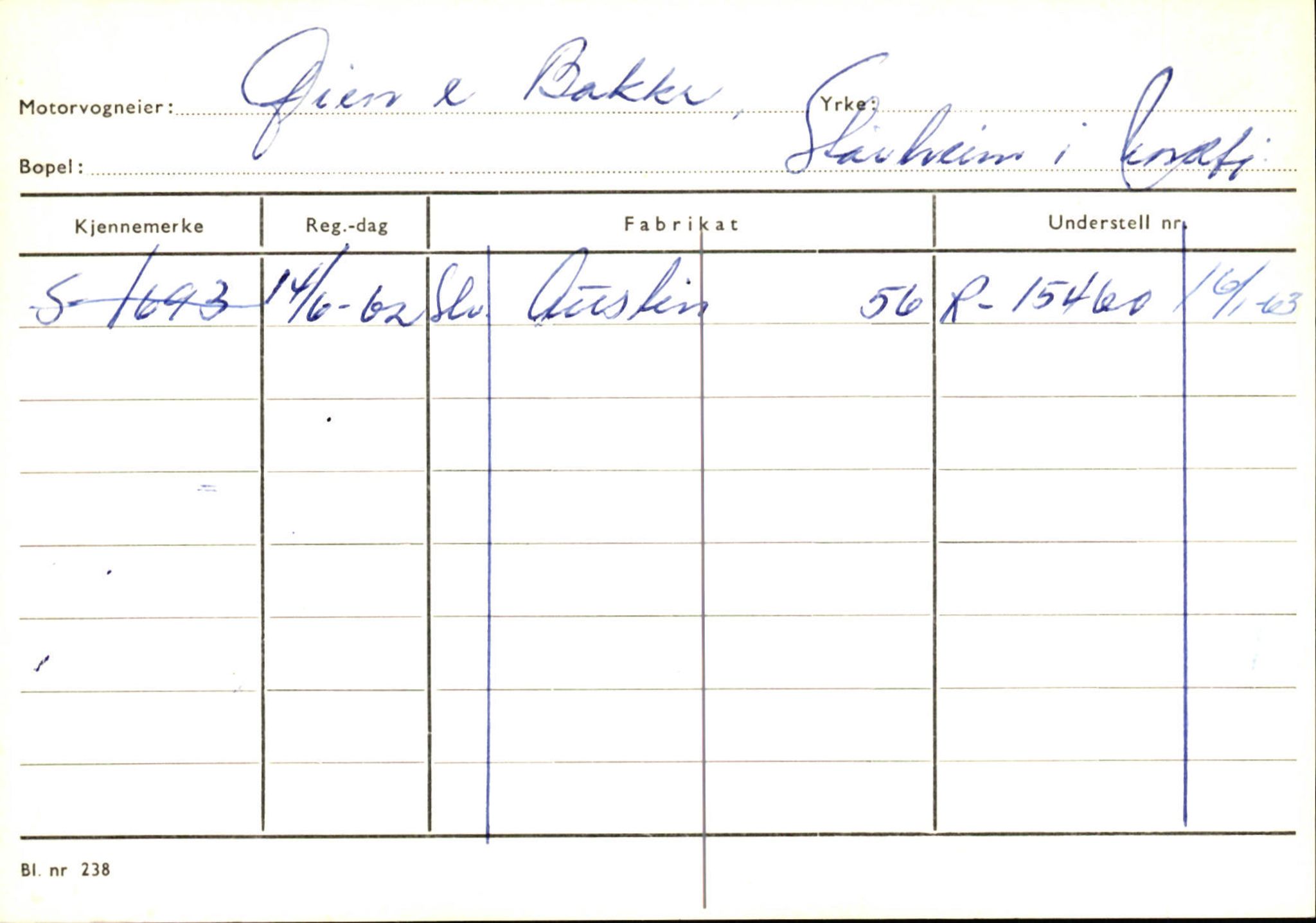 Statens vegvesen, Sogn og Fjordane vegkontor, AV/SAB-A-5301/4/F/L0130: Eigarregister Eid T-Å. Høyanger A-O, 1945-1975, s. 241