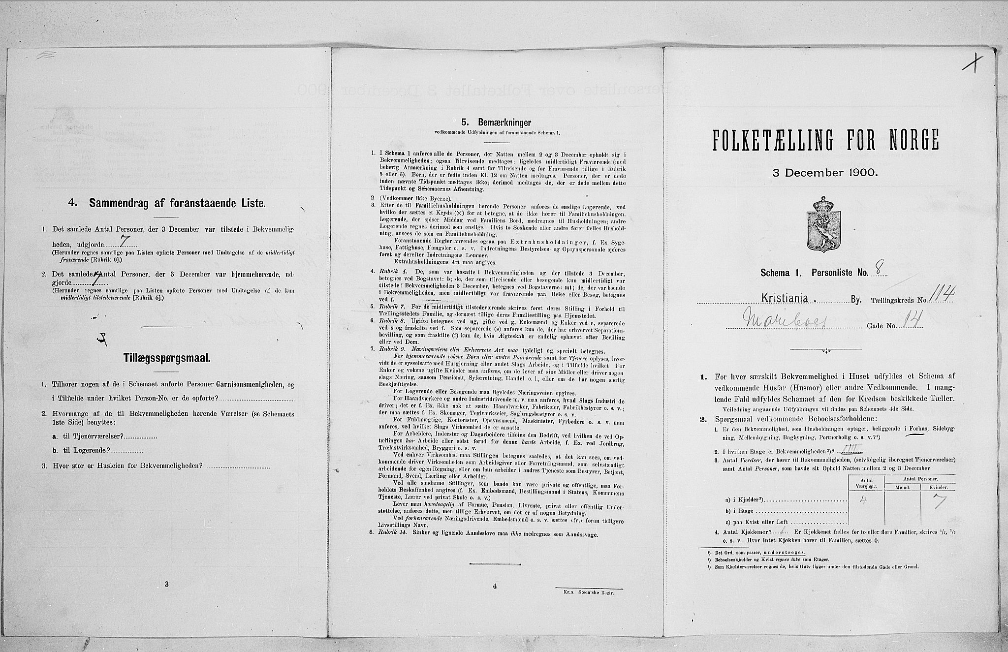 SAO, Folketelling 1900 for 0301 Kristiania kjøpstad, 1900, s. 54991