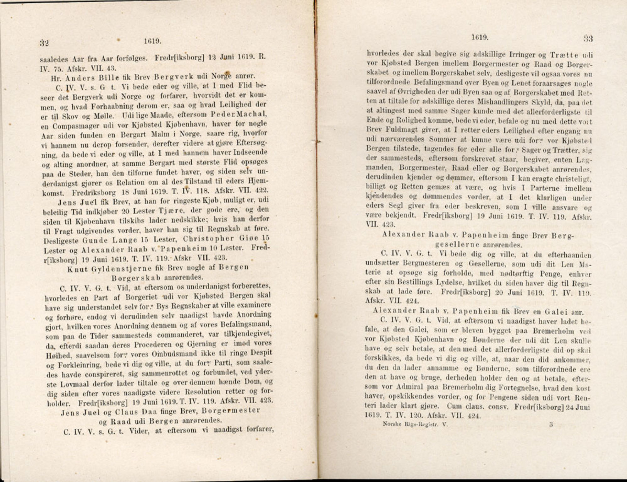 Publikasjoner utgitt av Det Norske Historiske Kildeskriftfond, PUBL/-/-/-: Norske Rigs-Registranter, bind 5, 1619-1627, s. 32-33