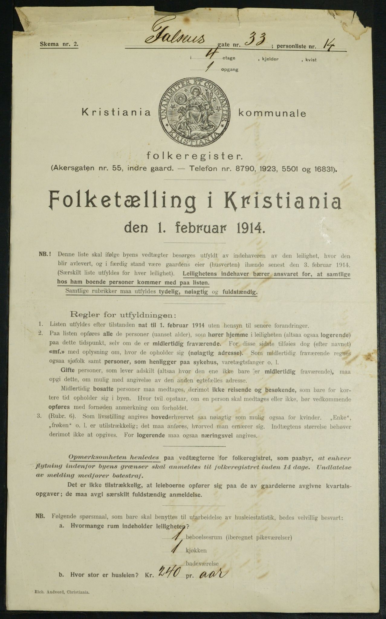 OBA, Kommunal folketelling 1.2.1914 for Kristiania, 1914, s. 23772