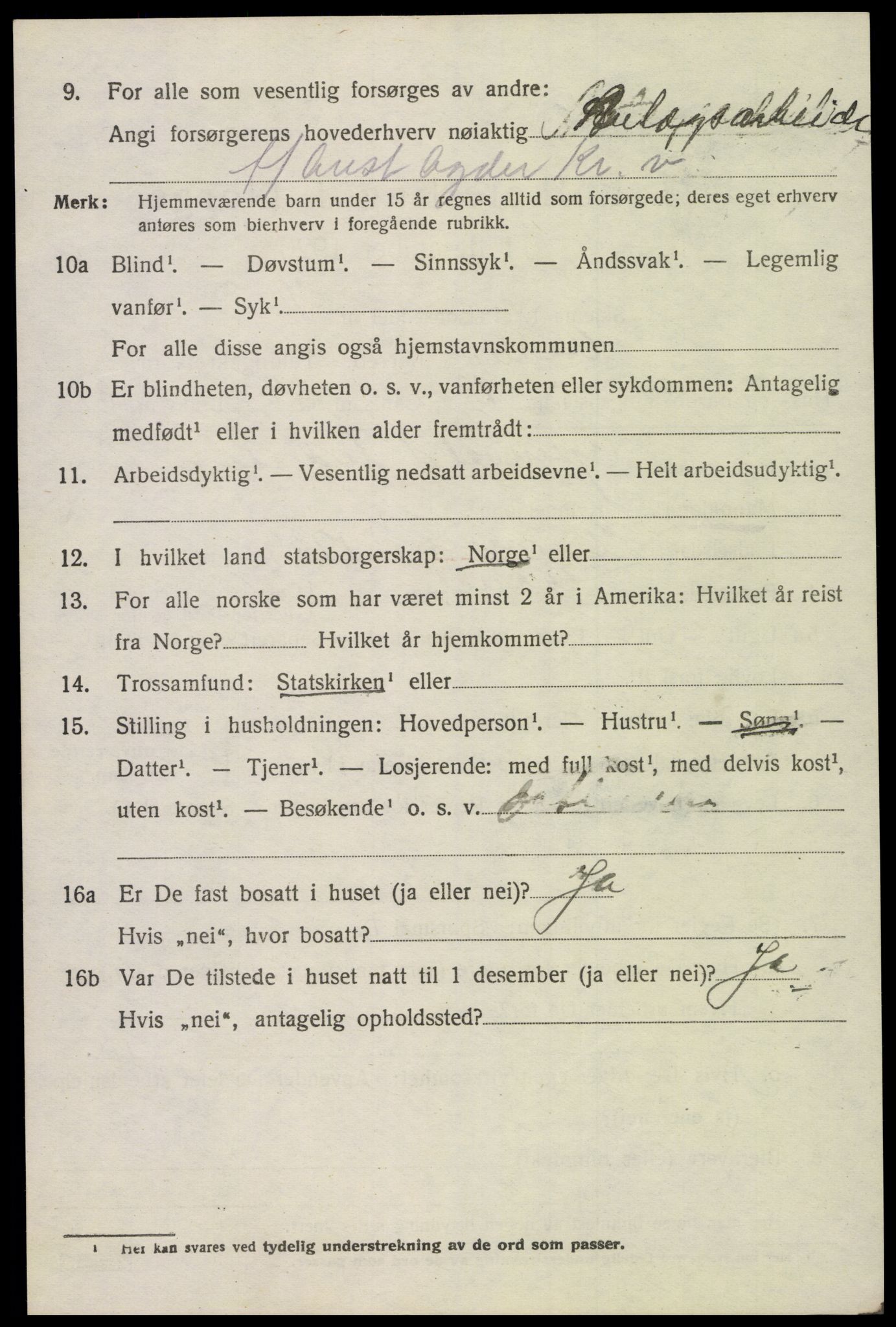 SAK, Folketelling 1920 for 0929 Åmli herred, 1920, s. 1478