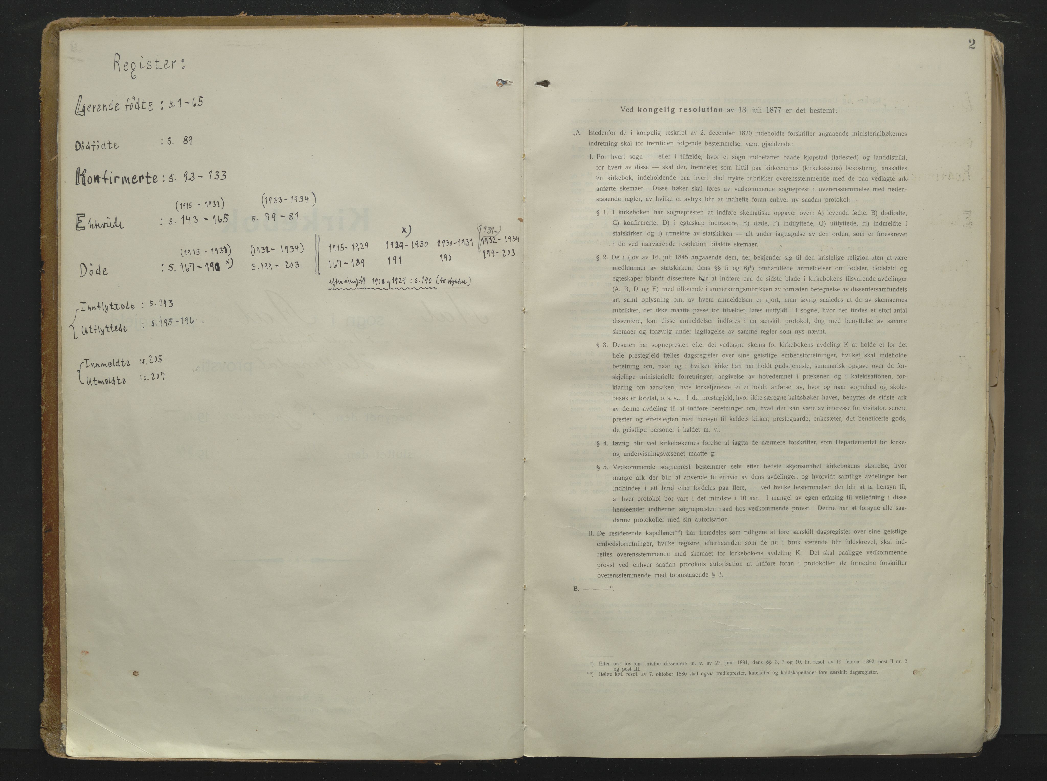 Ål kirkebøker, AV/SAKO-A-249/F/Fa/L0010: Ministerialbok nr. I 10, 1915-1934, s. 2
