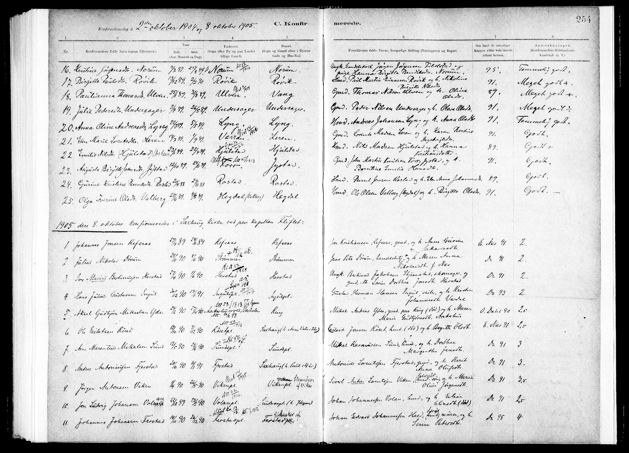 Ministerialprotokoller, klokkerbøker og fødselsregistre - Nord-Trøndelag, SAT/A-1458/730/L0285: Ministerialbok nr. 730A10, 1879-1914, s. 254