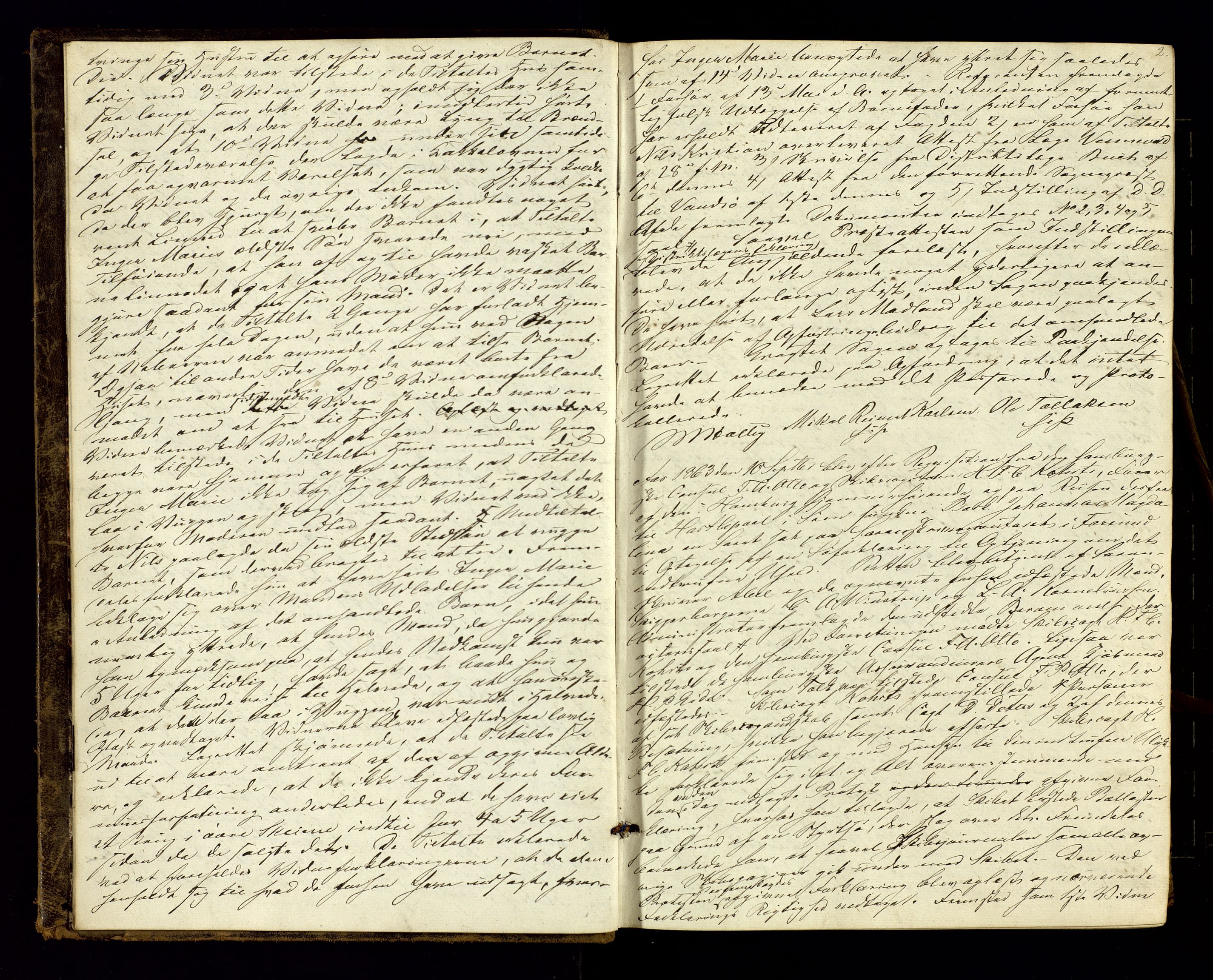 Lyngdal sorenskriveri, AV/SAK-1221-0004/F/Fb/L0084: Ekstrarettsprotokoll nr. 20, 1863-1870, s. 2