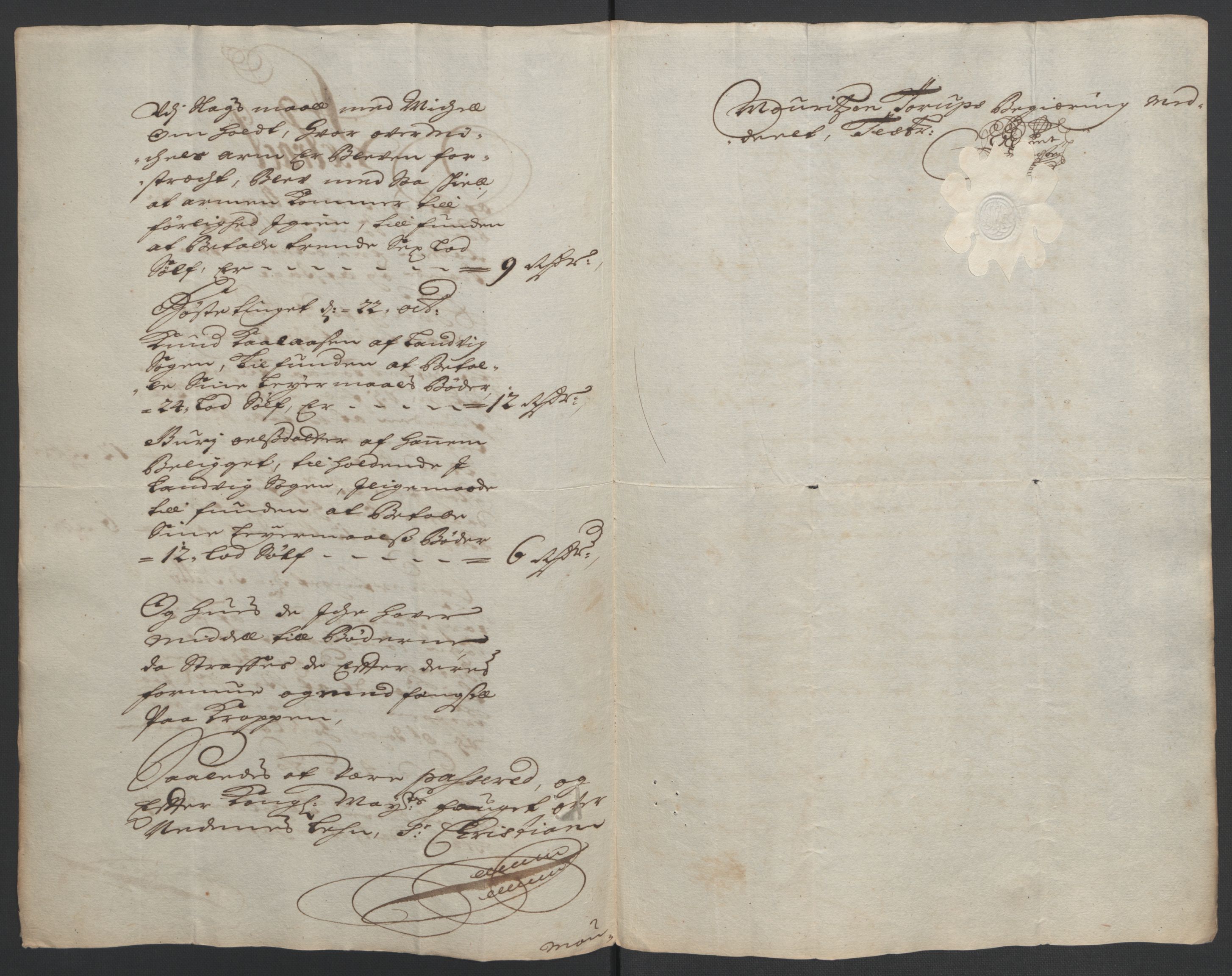 Rentekammeret inntil 1814, Reviderte regnskaper, Fogderegnskap, AV/RA-EA-4092/R39/L2312: Fogderegnskap Nedenes, 1693-1695, s. 253