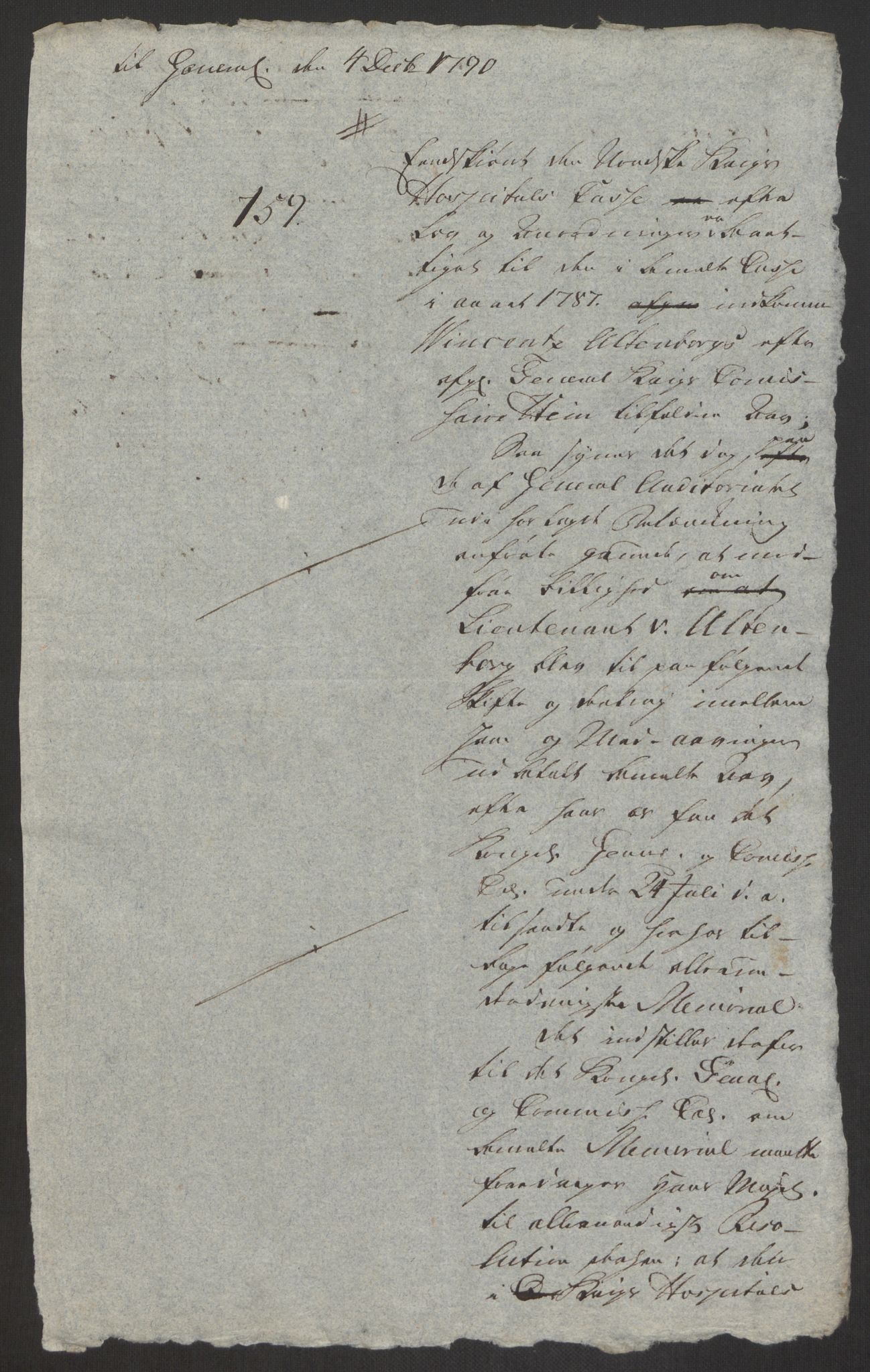 Forsvaret, Den norske kvesthuskasse/krigshospitalkasse, AV/RA-RAFA-1887/F/Fa/L0008: Konsepter, 1790-1793, s. 310