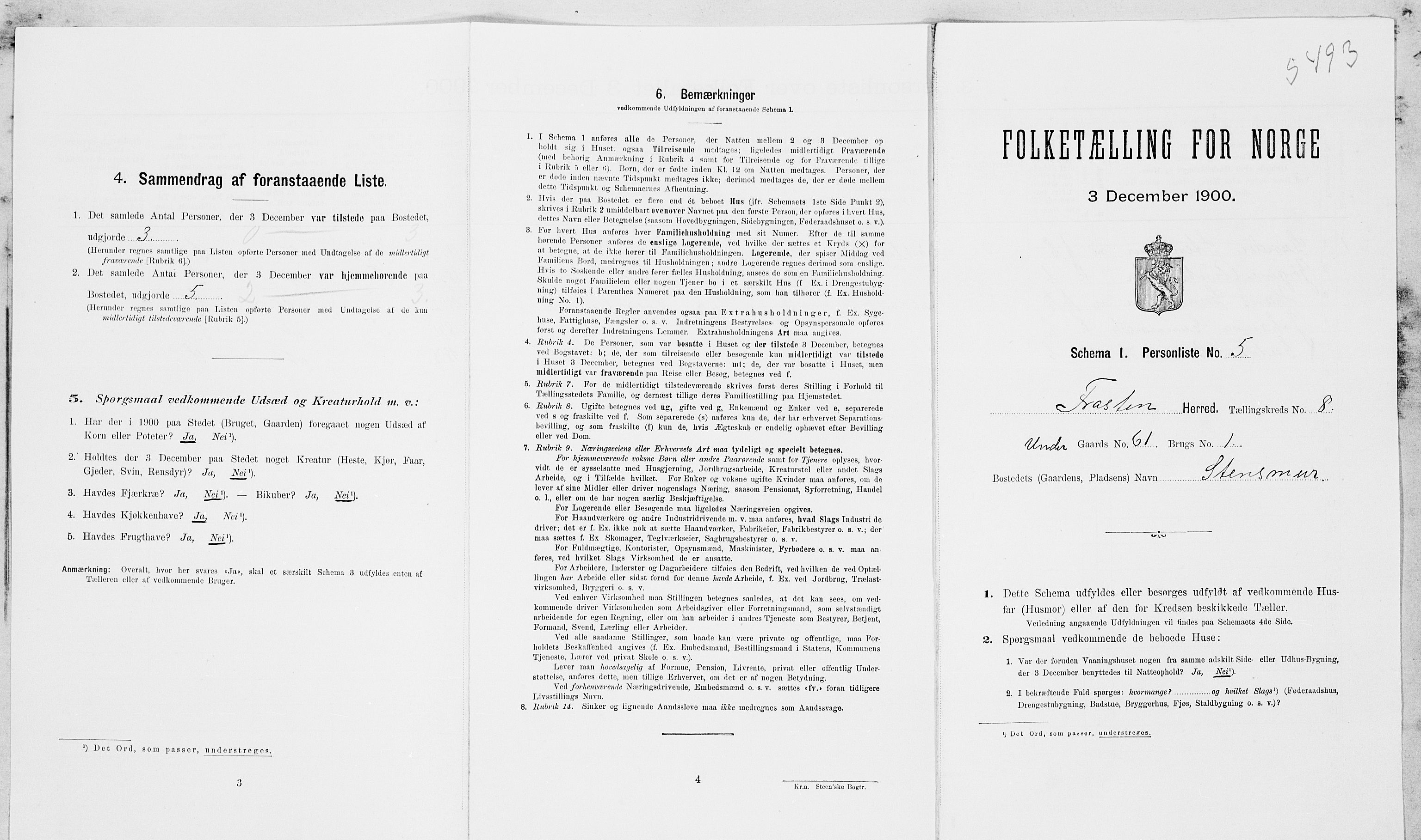 SAT, Folketelling 1900 for 1717 Frosta herred, 1900, s. 933