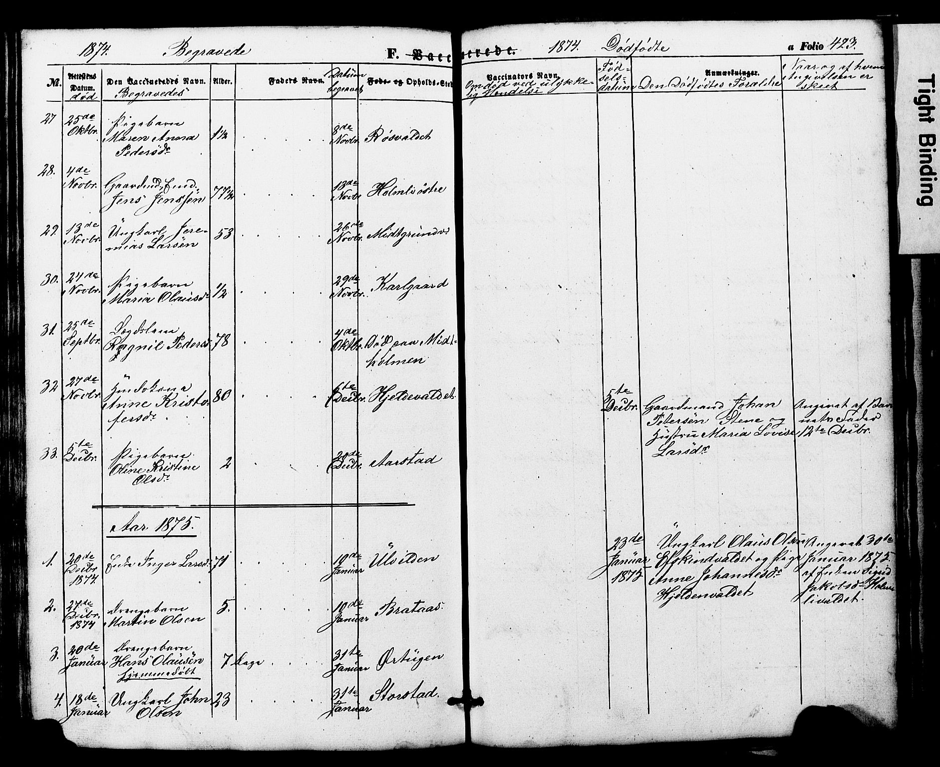 Ministerialprotokoller, klokkerbøker og fødselsregistre - Nord-Trøndelag, SAT/A-1458/724/L0268: Klokkerbok nr. 724C04, 1846-1878, s. 423