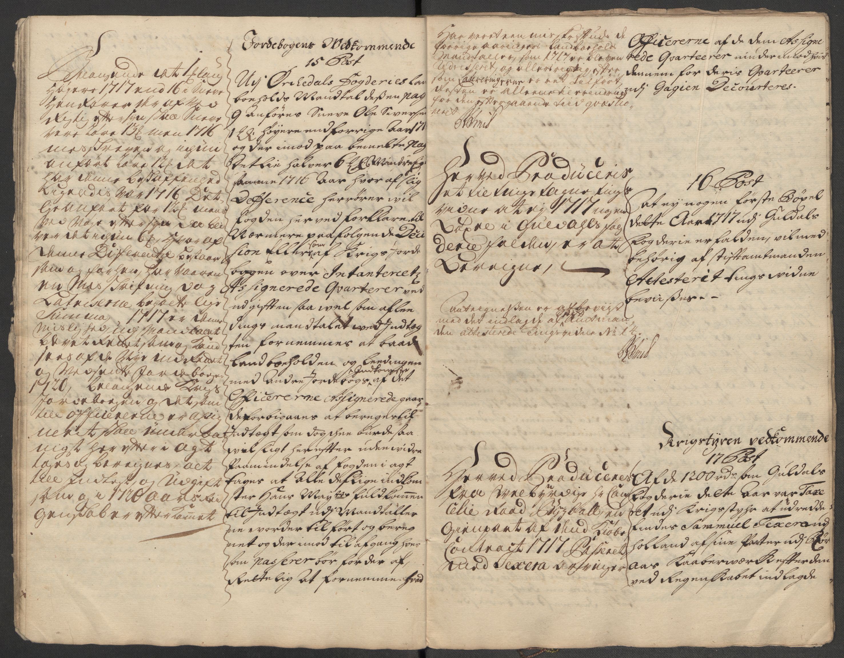 Rentekammeret inntil 1814, Reviderte regnskaper, Fogderegnskap, RA/EA-4092/R60/L3970: Fogderegnskap Orkdal og Gauldal, 1717, s. 15