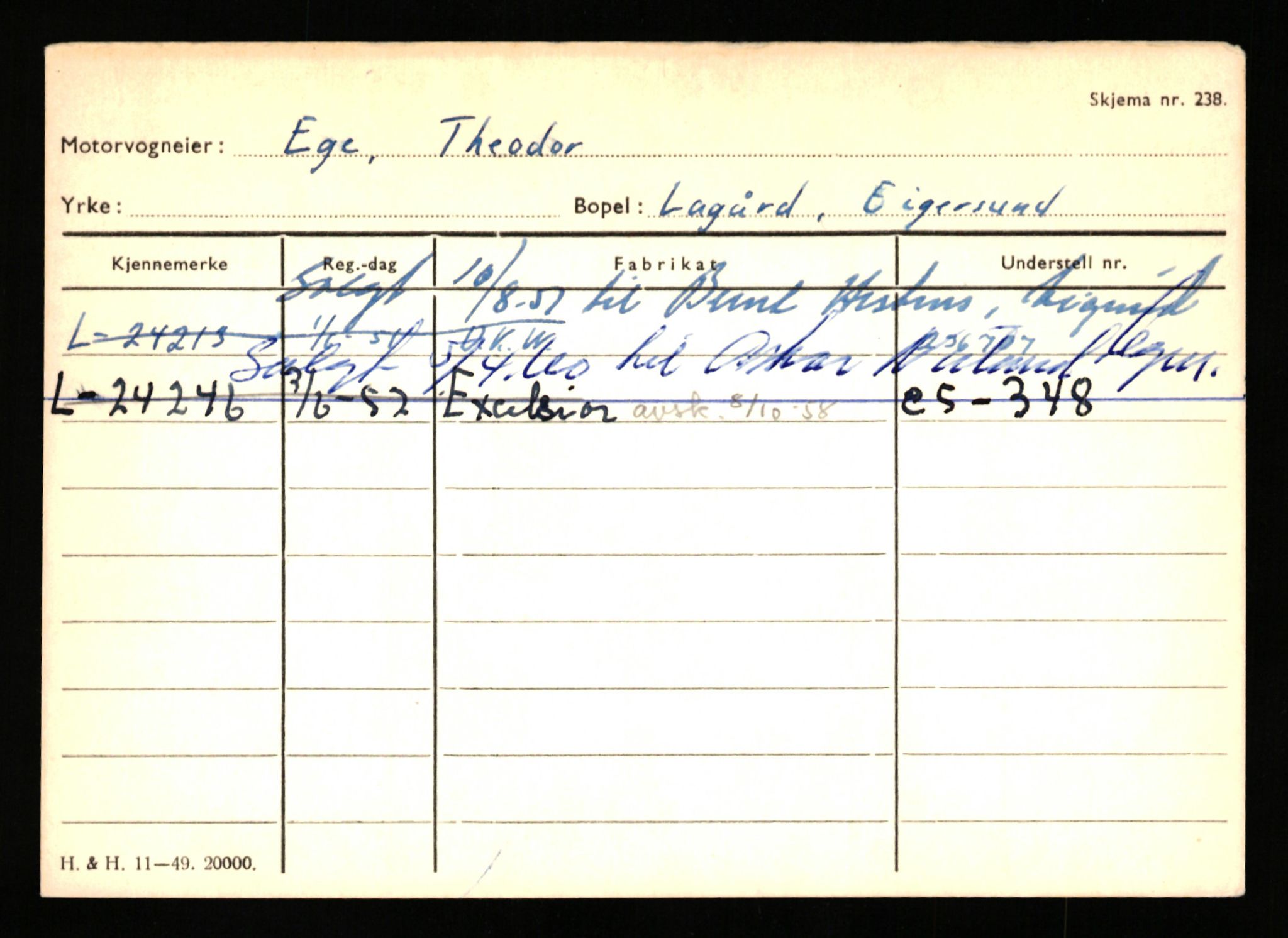 Stavanger trafikkstasjon, AV/SAST-A-101942/0/H/L0006: Dalva - Egersund, 1930-1971, s. 1841