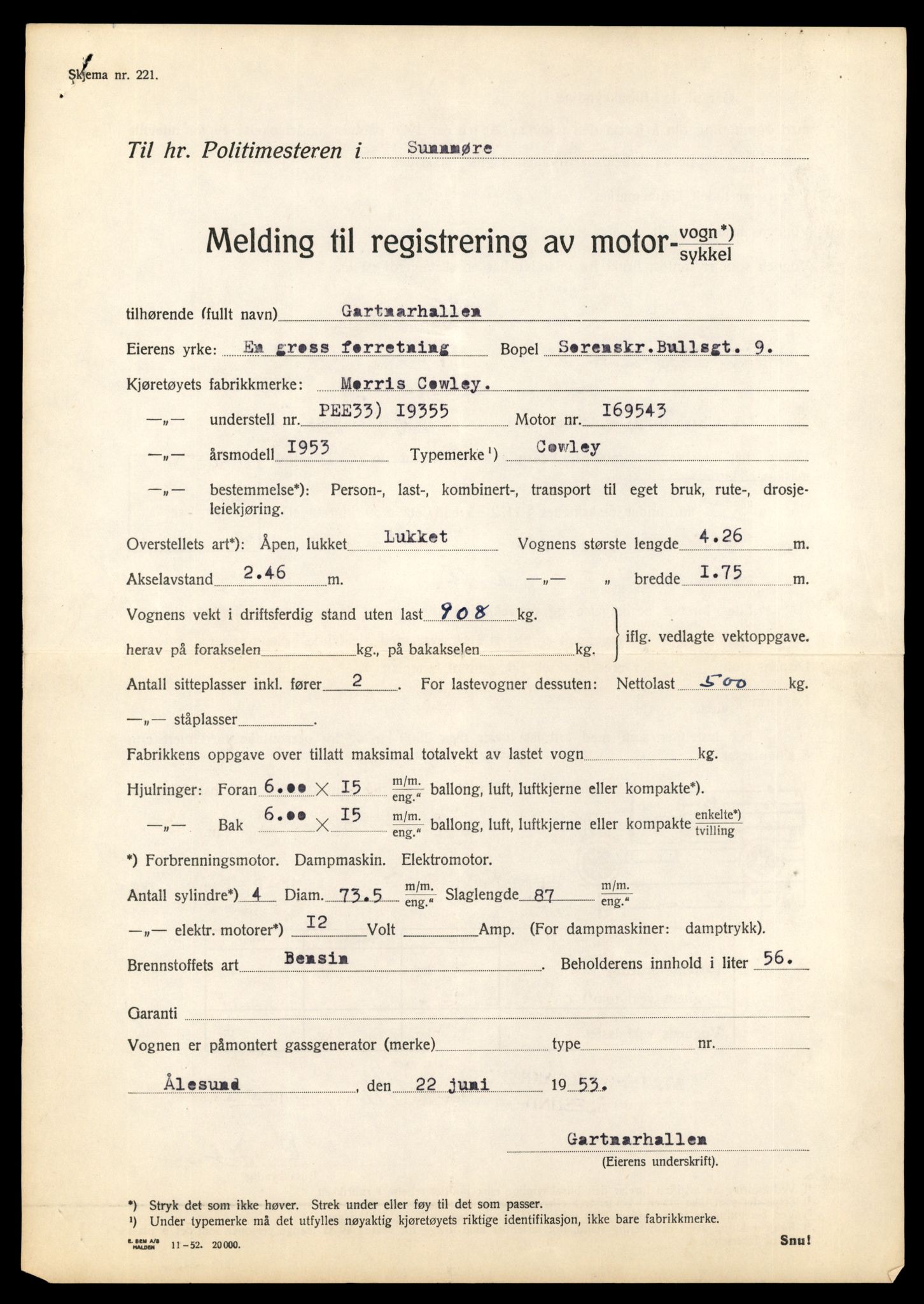 Møre og Romsdal vegkontor - Ålesund trafikkstasjon, AV/SAT-A-4099/F/Fe/L0034: Registreringskort for kjøretøy T 12500 - T 12652, 1927-1998, s. 1884