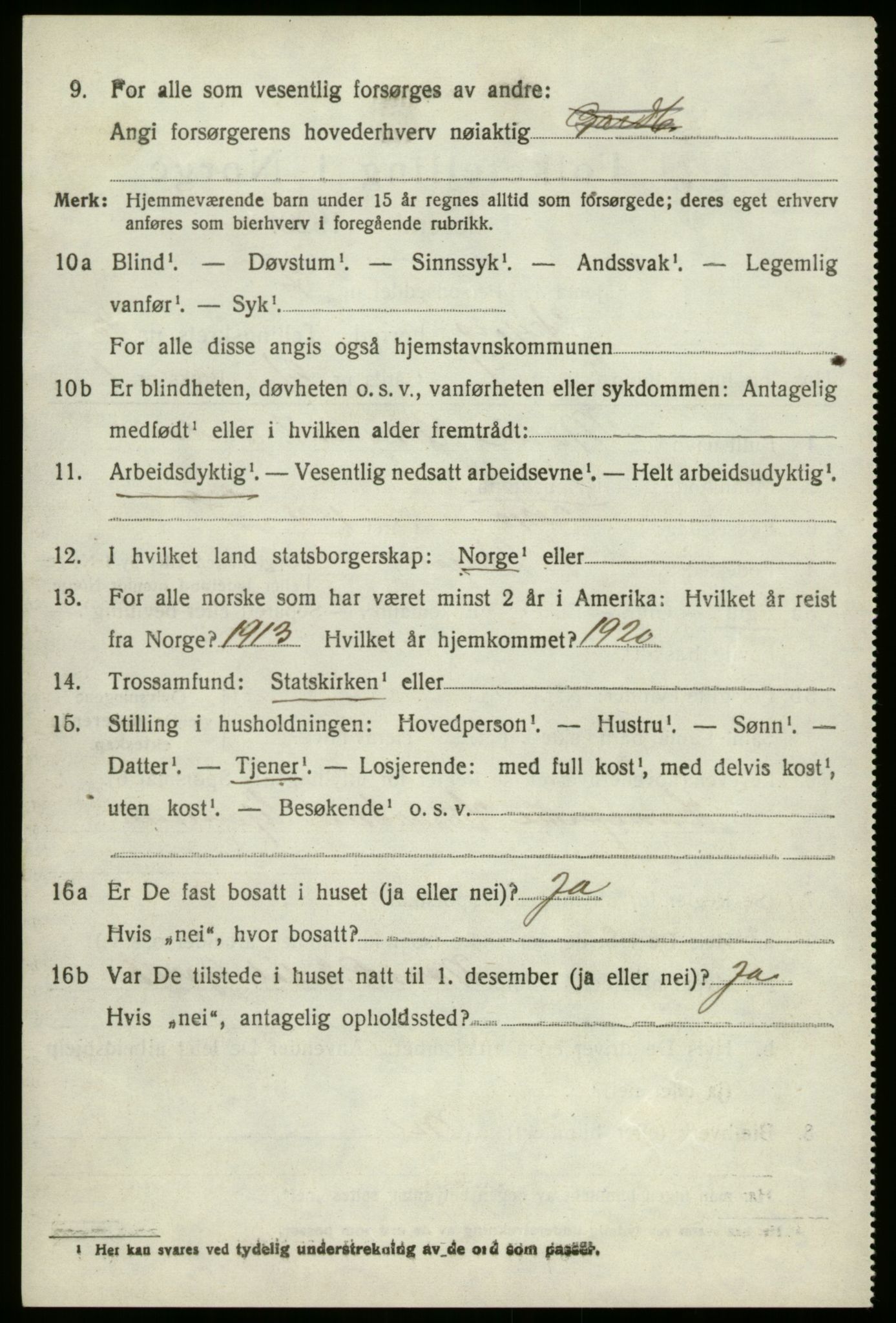 SAB, Folketelling 1920 for 1448 Stryn herred, 1920, s. 2161