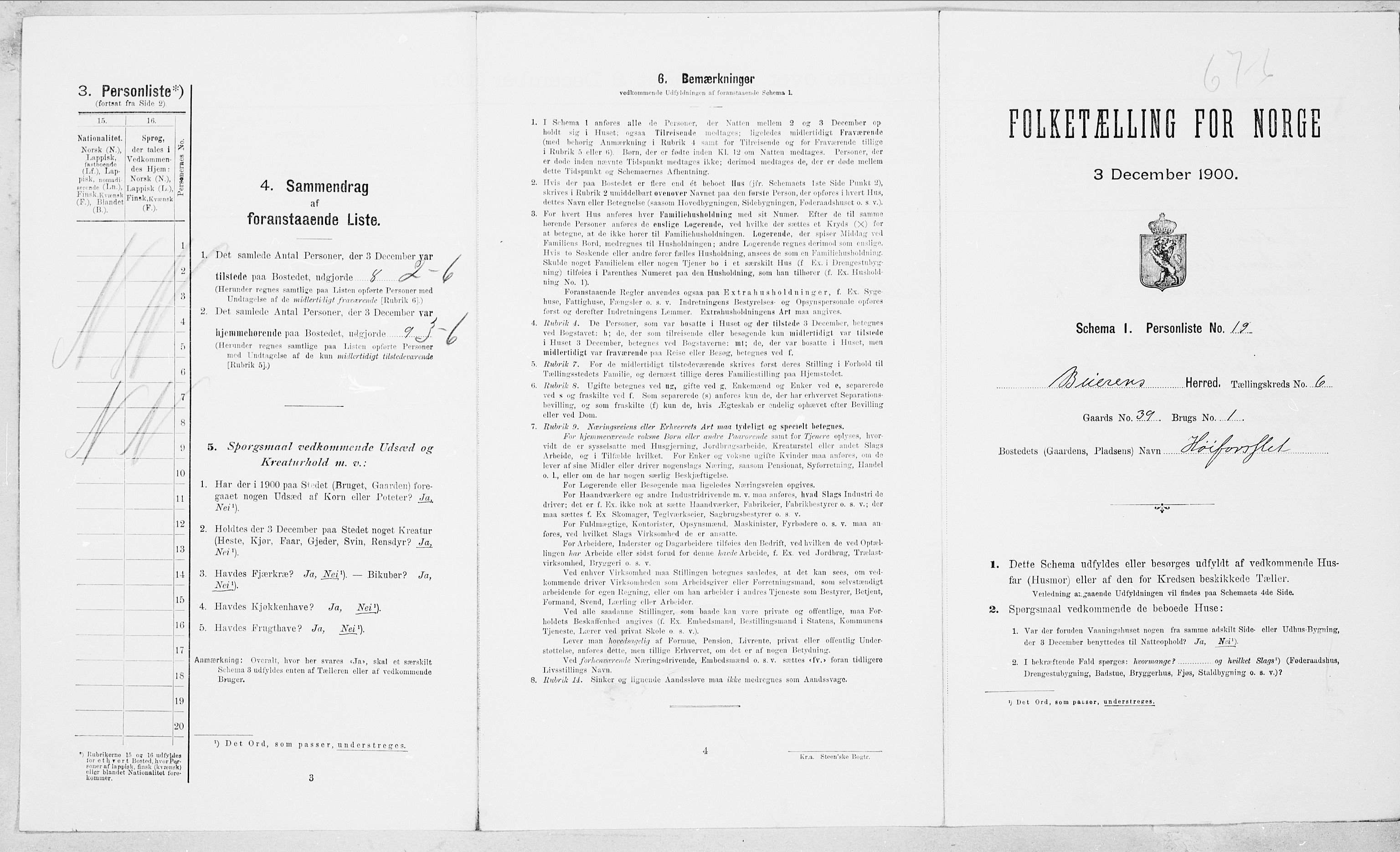 SAT, Folketelling 1900 for 1839 Beiarn herred, 1900, s. 472