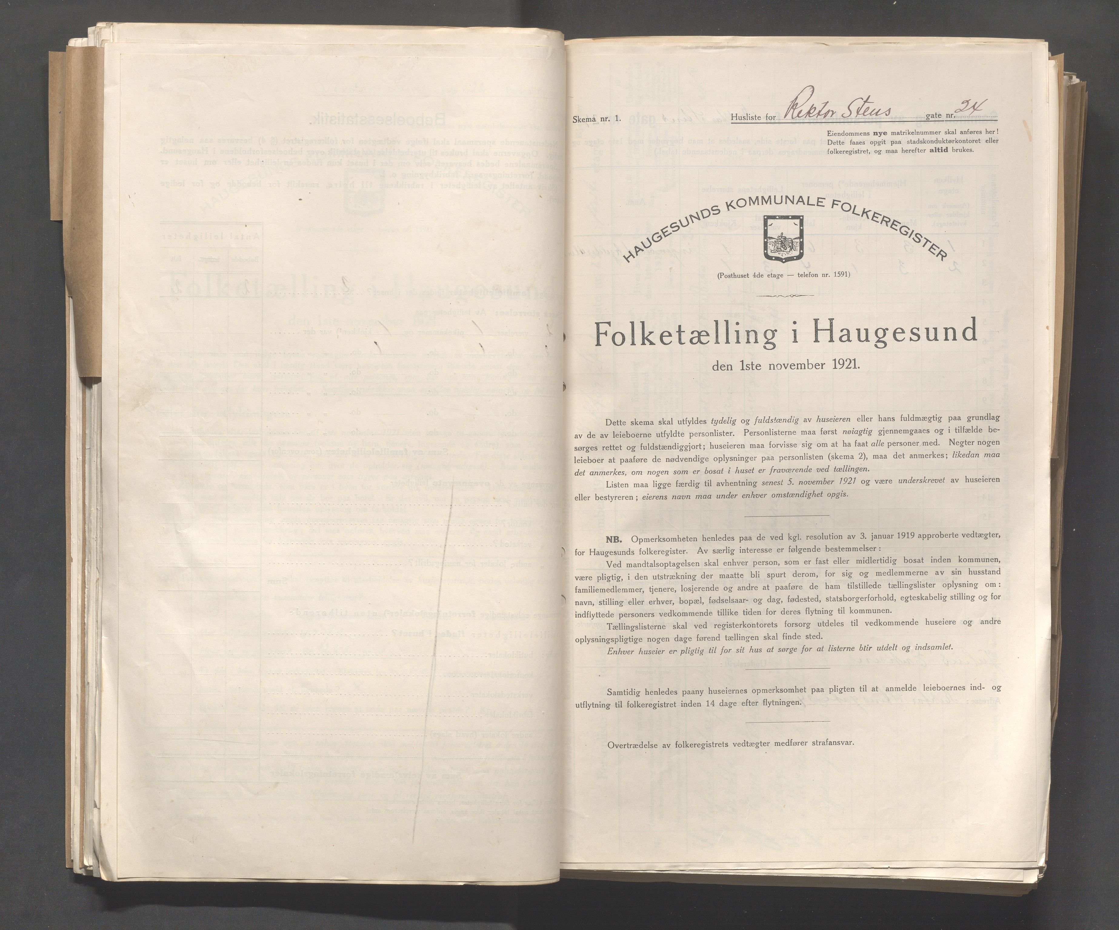 IKAR, Kommunal folketelling 1.11.1921 for Haugesund, 1921, s. 3267