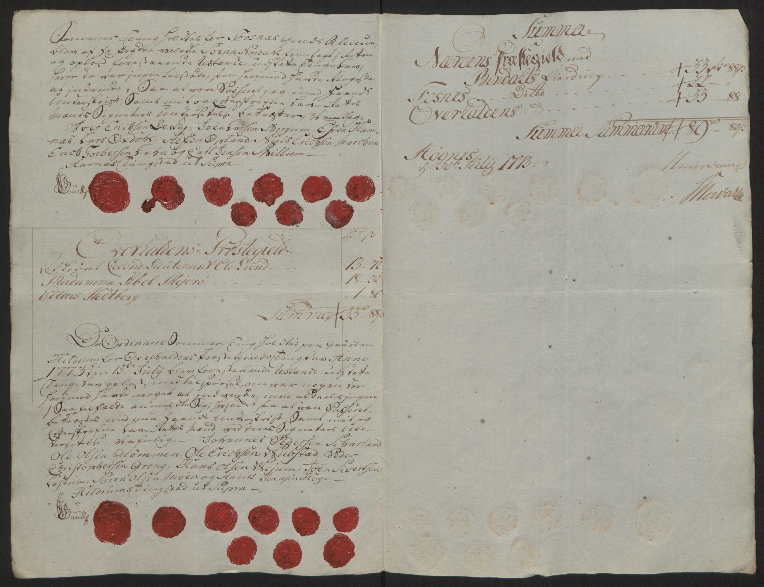 Rentekammeret inntil 1814, Reviderte regnskaper, Fogderegnskap, AV/RA-EA-4092/R64/L4502: Ekstraskatten Namdal, 1762-1772, s. 463