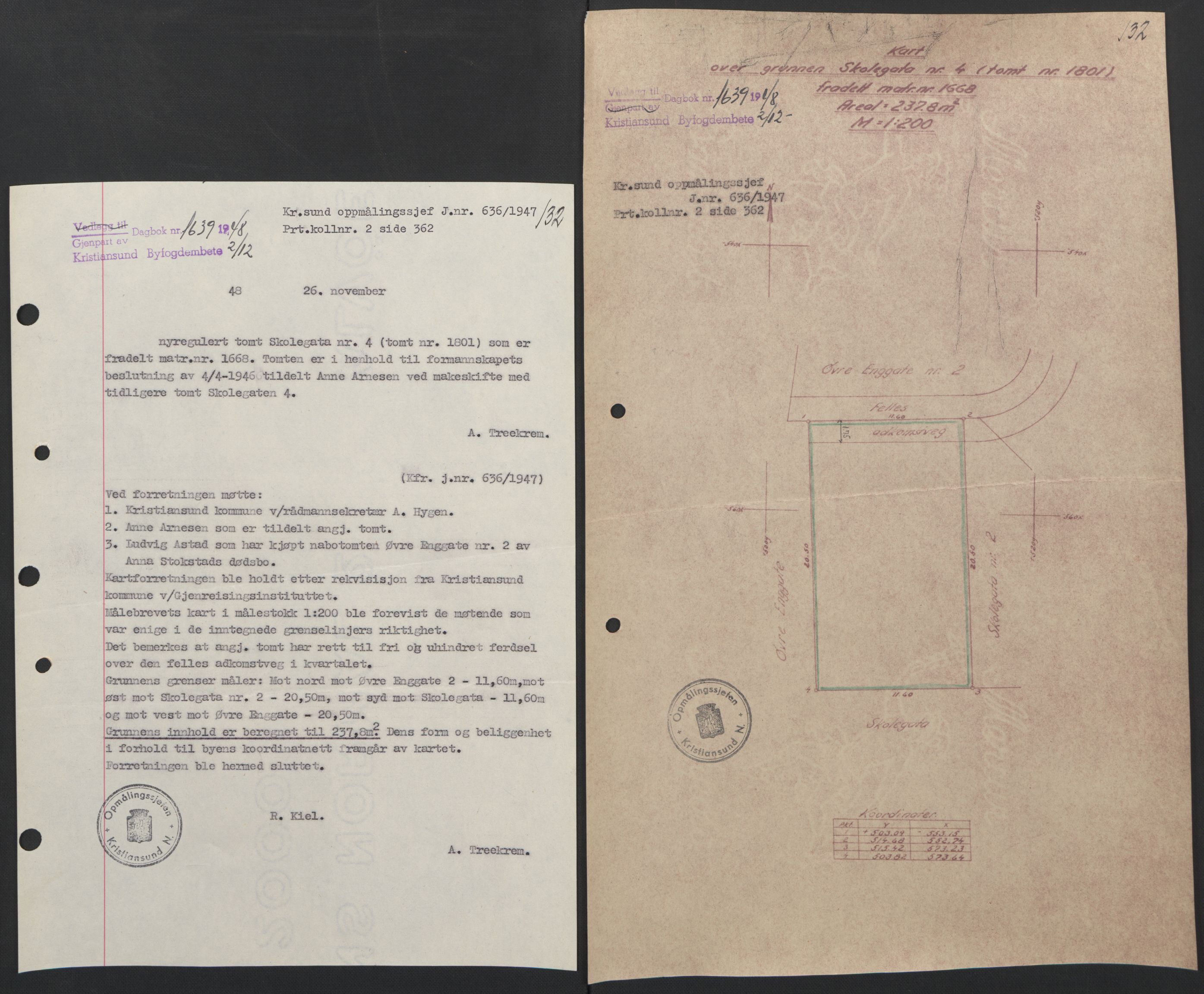 Kristiansund byfogd, AV/SAT-A-4587/A/27: Pantebok nr. 42, 1947-1950, Dagboknr: 1639/1948