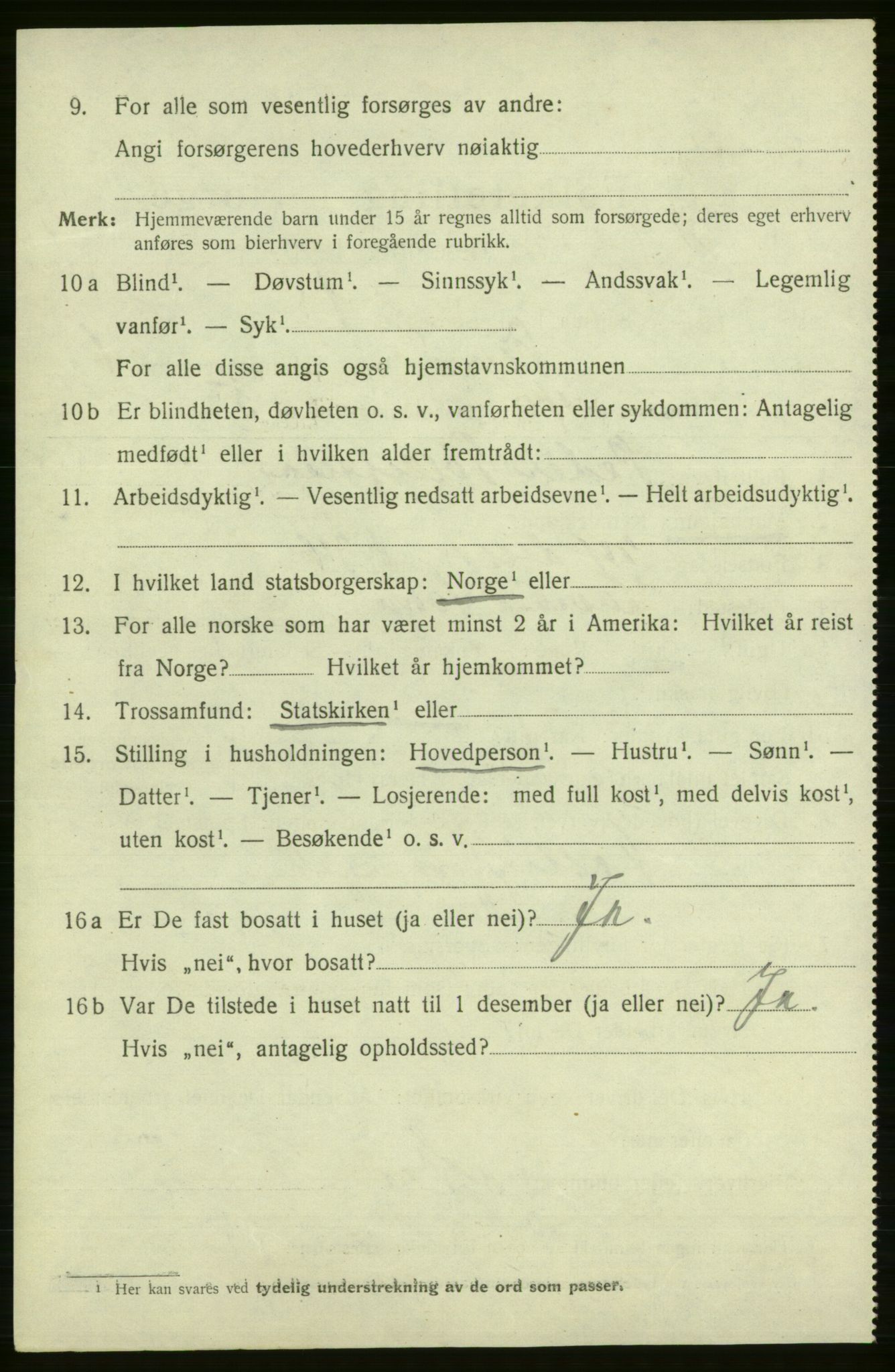 SAB, Folketelling 1920 for 1401 Florø ladested, 1920, s. 1915