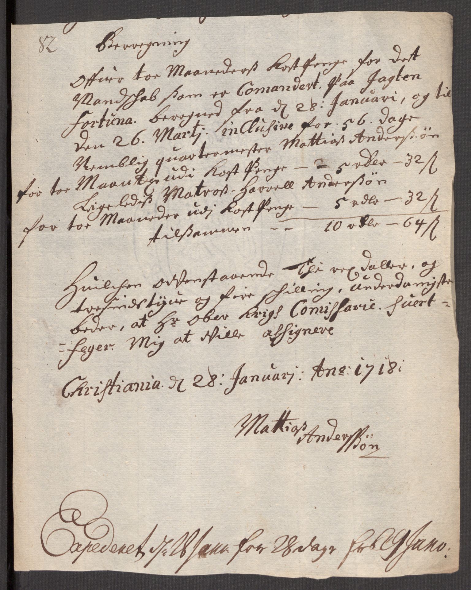 Kommanderende general (KG I) med Det norske krigsdirektorium, RA/EA-5419/E/Eb/L0001: Ruller over noen kompanier som tjenestegjorde på flåten, 1712-1721, s. 592