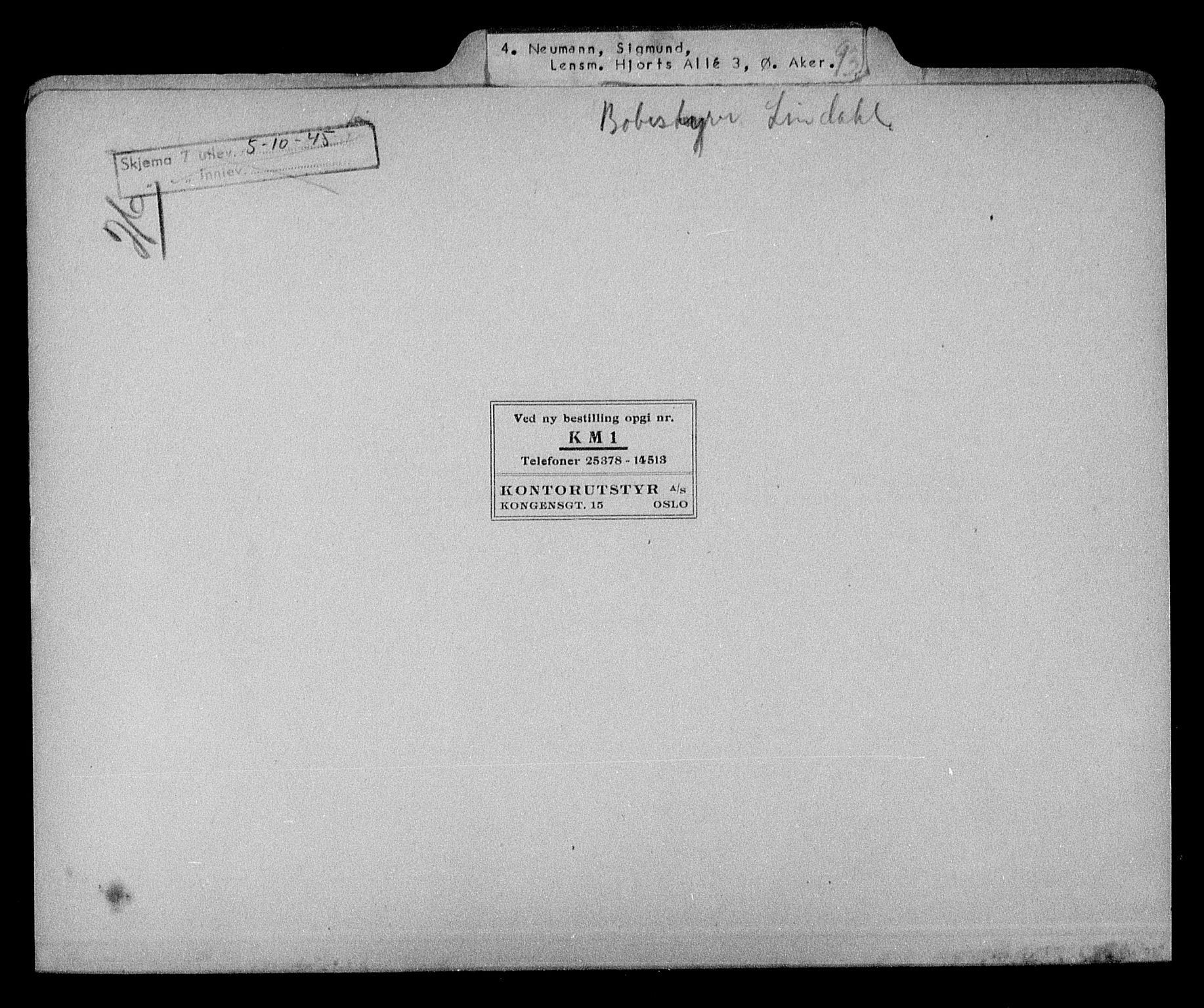 Justisdepartementet, Tilbakeføringskontoret for inndratte formuer, RA/S-1564/H/Hc/Hcc/L0967: --, 1945-1947, s. 305