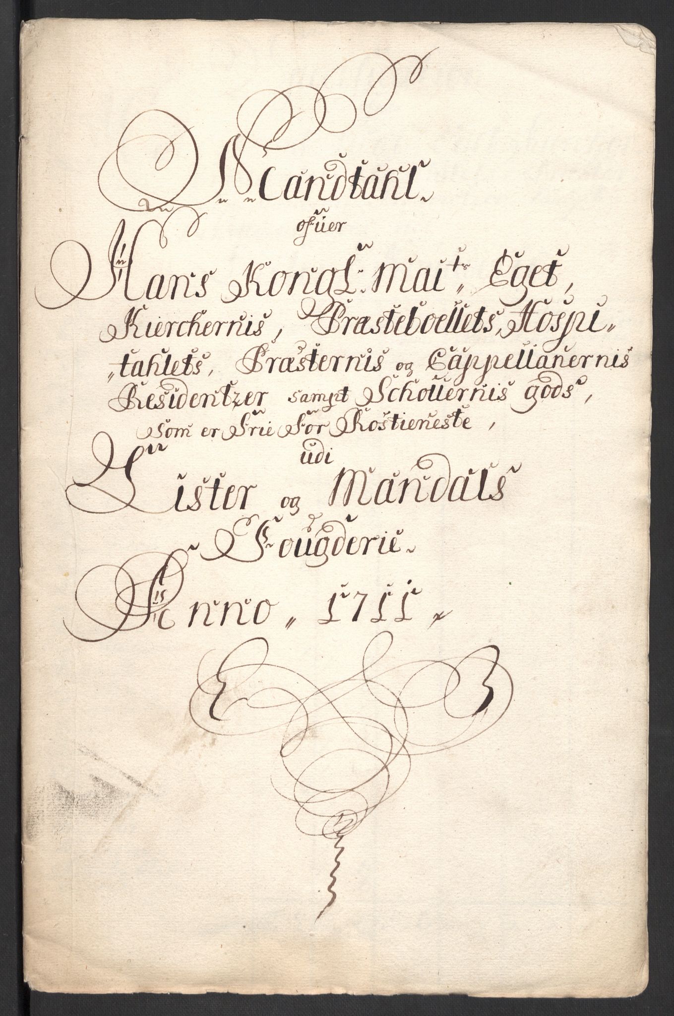 Rentekammeret inntil 1814, Reviderte regnskaper, Fogderegnskap, AV/RA-EA-4092/R43/L2554: Fogderegnskap Lista og Mandal, 1711, s. 231