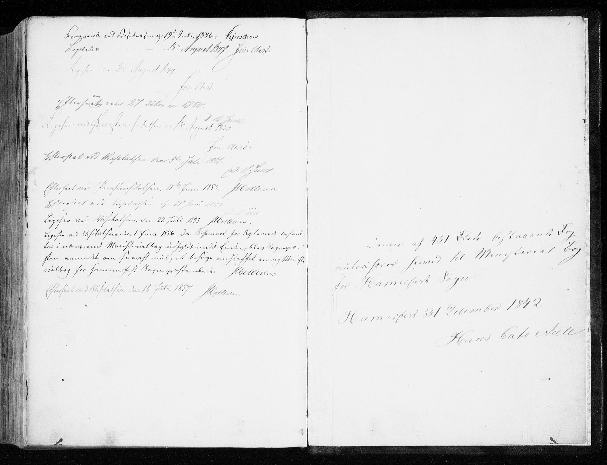 Hammerfest sokneprestkontor, AV/SATØ-S-1347/H/Ha/L0004.kirke: Ministerialbok nr. 4, 1843-1856