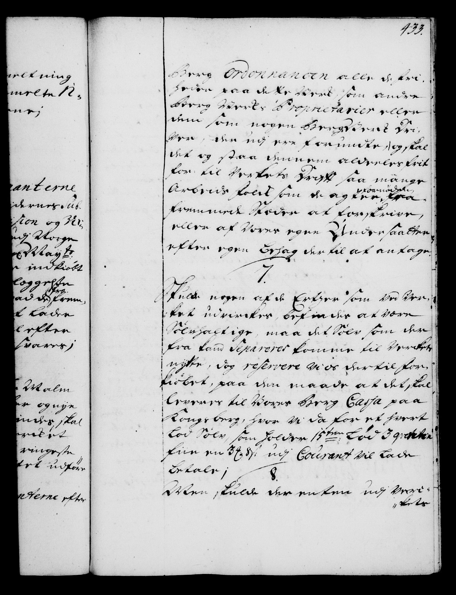 Rentekammeret, Kammerkanselliet, RA/EA-3111/G/Gg/Gga/L0003: Norsk ekspedisjonsprotokoll med register (merket RK 53.3), 1727-1734, s. 433
