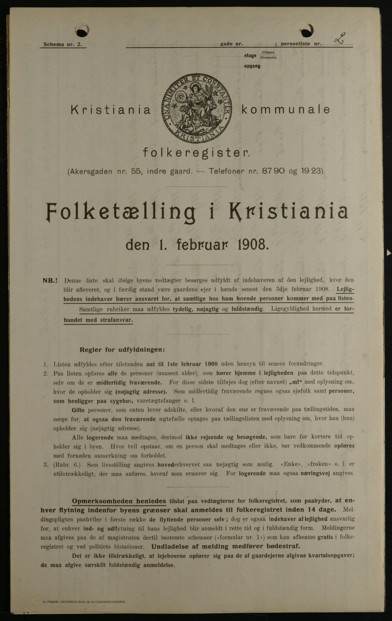 OBA, Kommunal folketelling 1.2.1908 for Kristiania kjøpstad, 1908, s. 12404