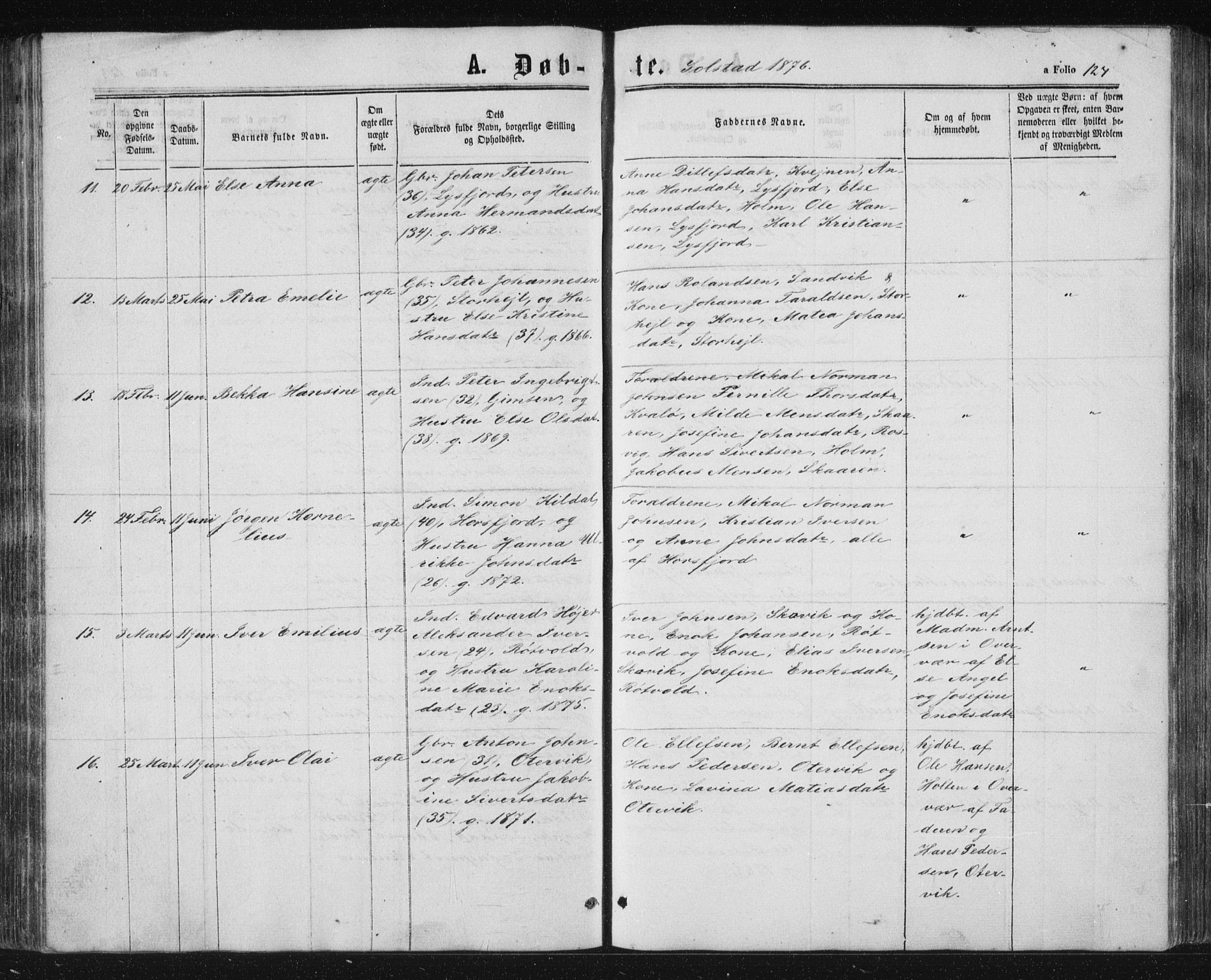 Ministerialprotokoller, klokkerbøker og fødselsregistre - Nordland, SAT/A-1459/810/L0159: Klokkerbok nr. 810C02 /2, 1863-1883, s. 124