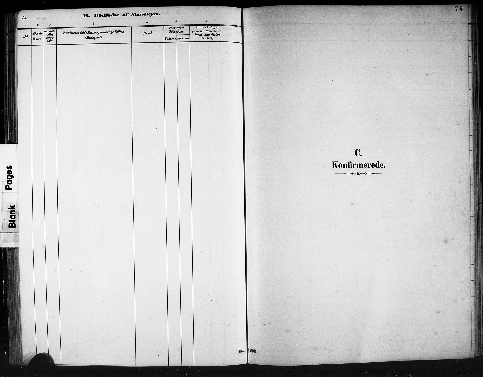Finnås sokneprestembete, SAB/A-99925/H/Ha/Hab/Haba/L0003: Klokkerbok nr. A 3, 1883-1900, s. 74