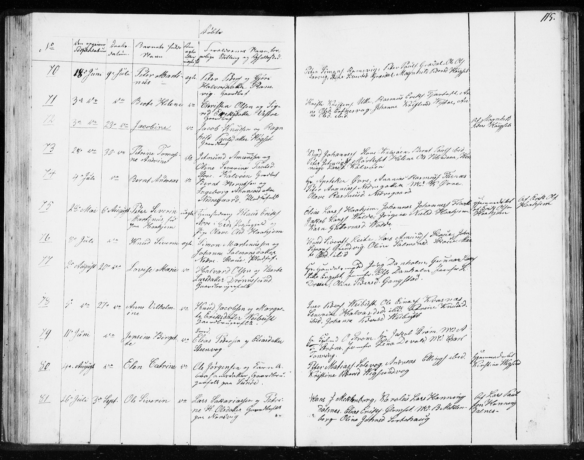 Ministerialprotokoller, klokkerbøker og fødselsregistre - Møre og Romsdal, AV/SAT-A-1454/528/L0414: Residerende kapellans bok nr. 528B02, 1833-1844, s. 115