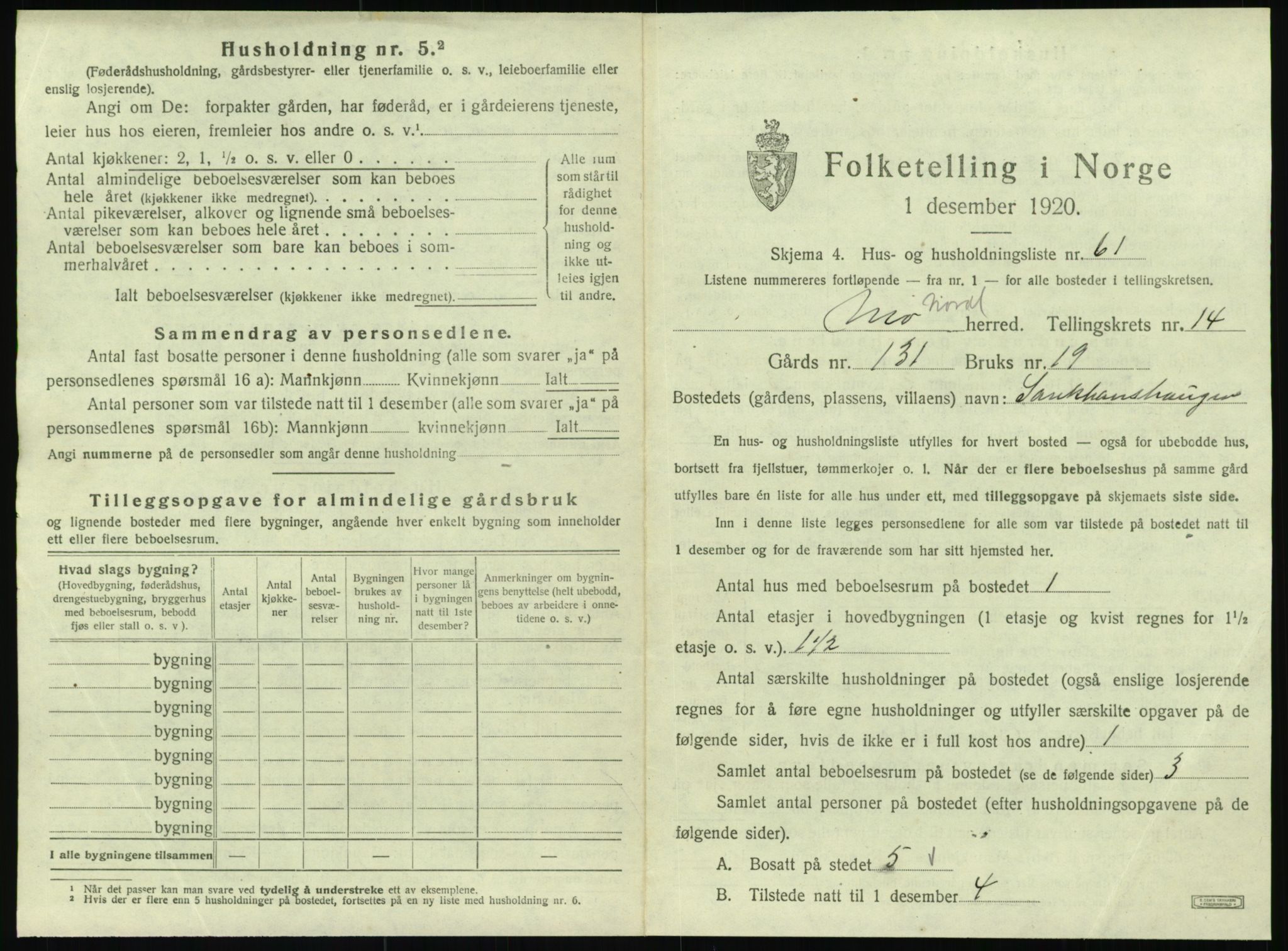 SAT, Folketelling 1920 for 1833 Mo herred, 1920, s. 1638