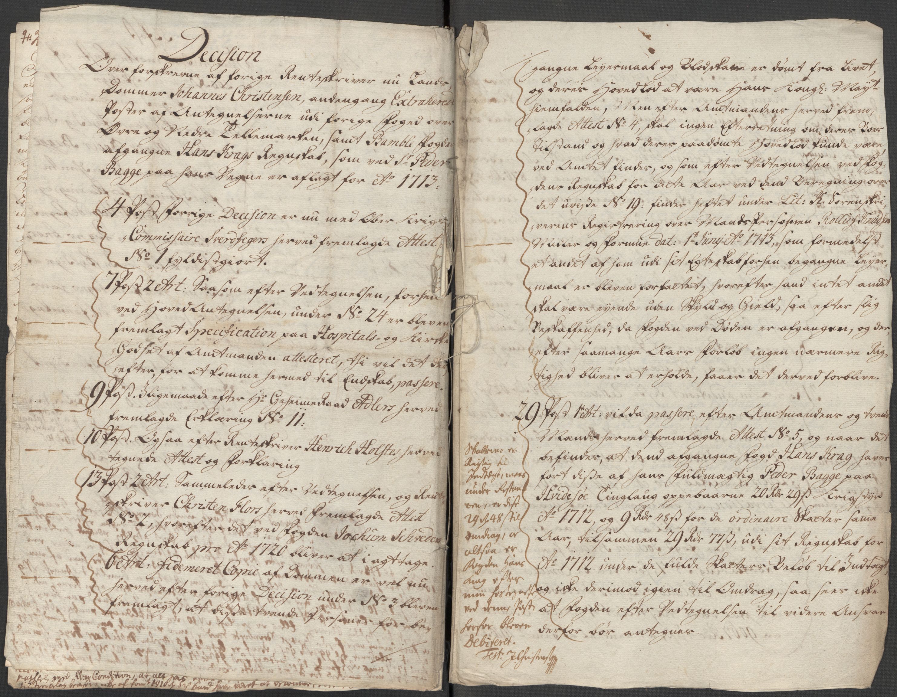 Rentekammeret inntil 1814, Reviderte regnskaper, Fogderegnskap, RA/EA-4092/R36/L2125: Fogderegnskap Øvre og Nedre Telemark og Bamble, 1713, s. 638