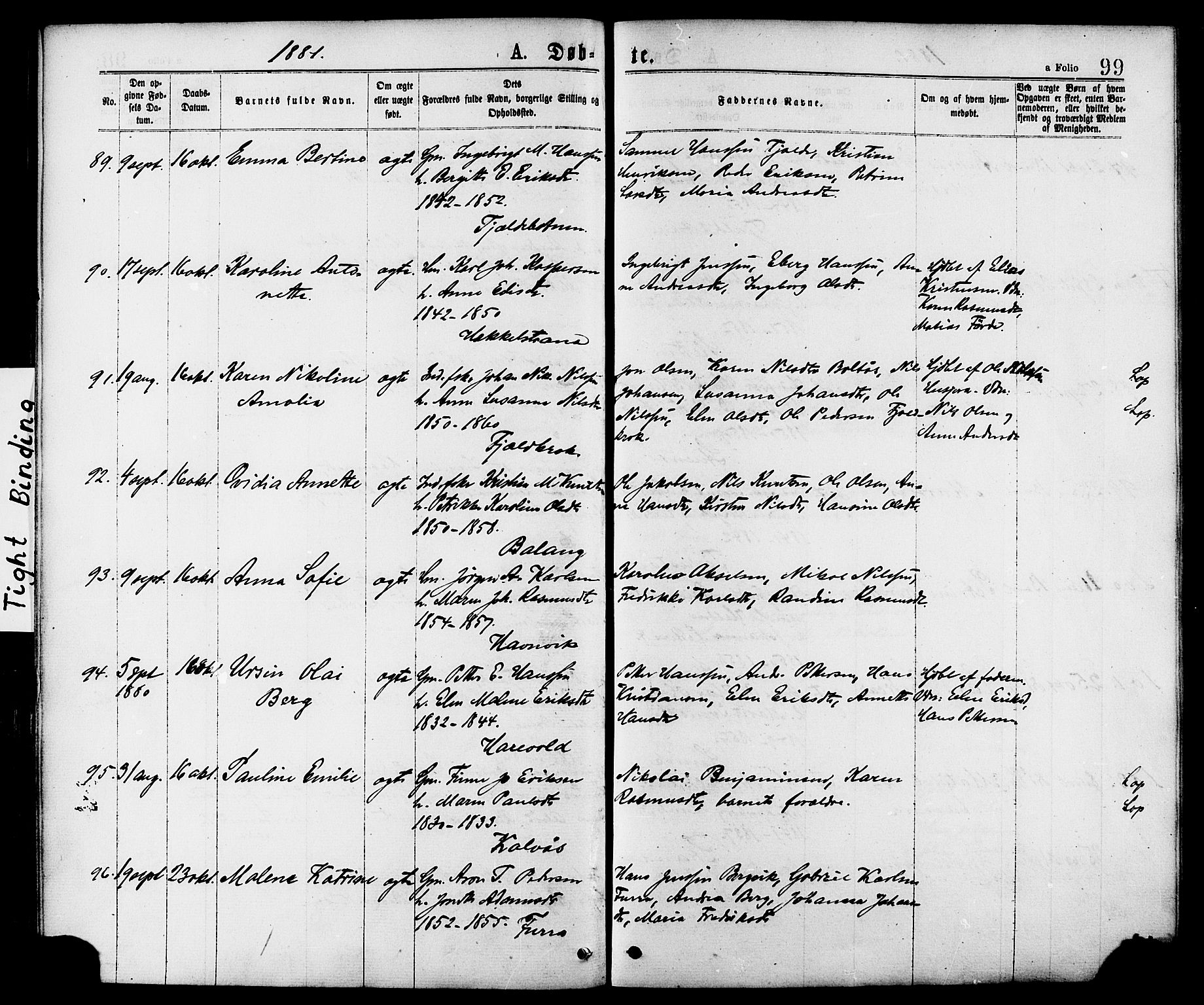 Ministerialprotokoller, klokkerbøker og fødselsregistre - Nordland, AV/SAT-A-1459/863/L0897: Ministerialbok nr. 863A09, 1872-1886, s. 99