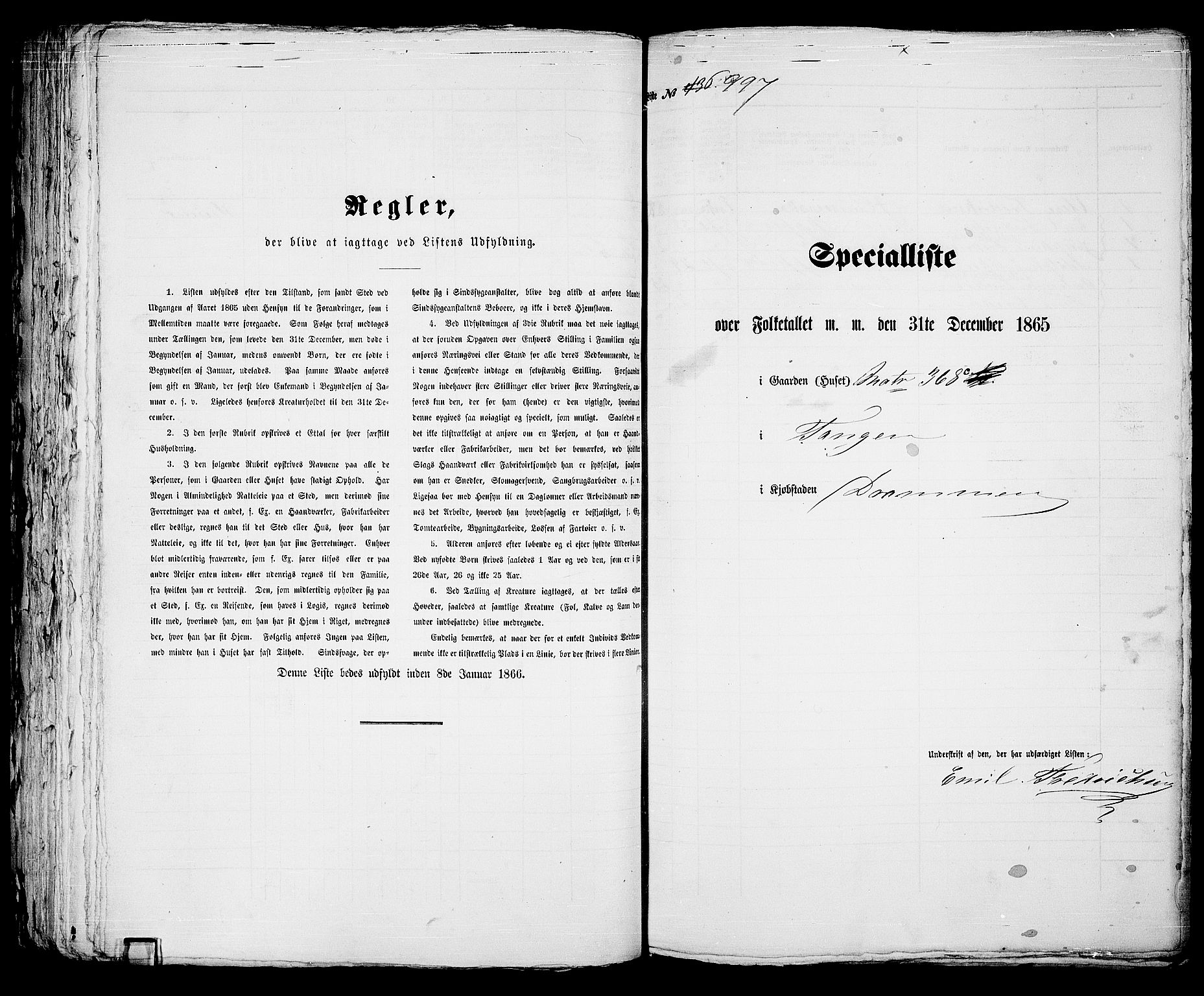 RA, Folketelling 1865 for 0602bP Strømsø prestegjeld i Drammen kjøpstad, 1865, s. 815