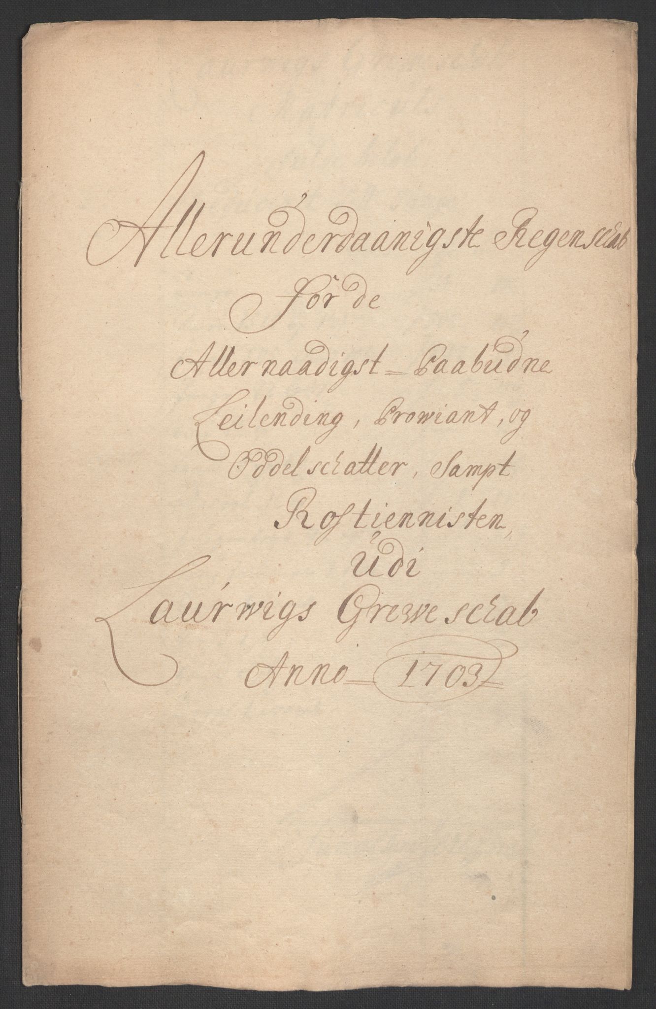 Rentekammeret inntil 1814, Reviderte regnskaper, Fogderegnskap, RA/EA-4092/R33/L1977: Fogderegnskap Larvik grevskap, 1702-1703, s. 90