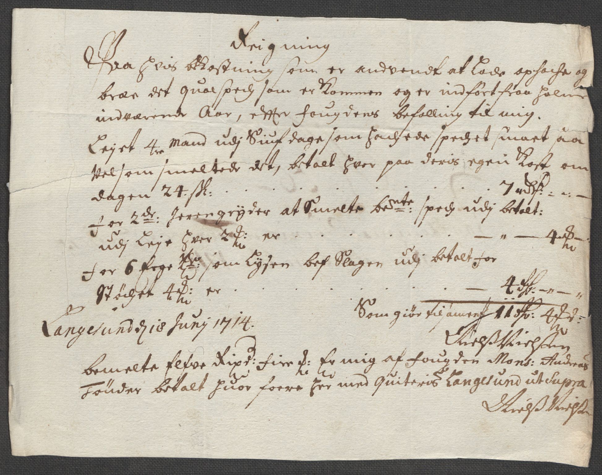 Rentekammeret inntil 1814, Reviderte regnskaper, Fogderegnskap, AV/RA-EA-4092/R68/L4760: Fogderegnskap Senja og Troms, 1714, s. 290