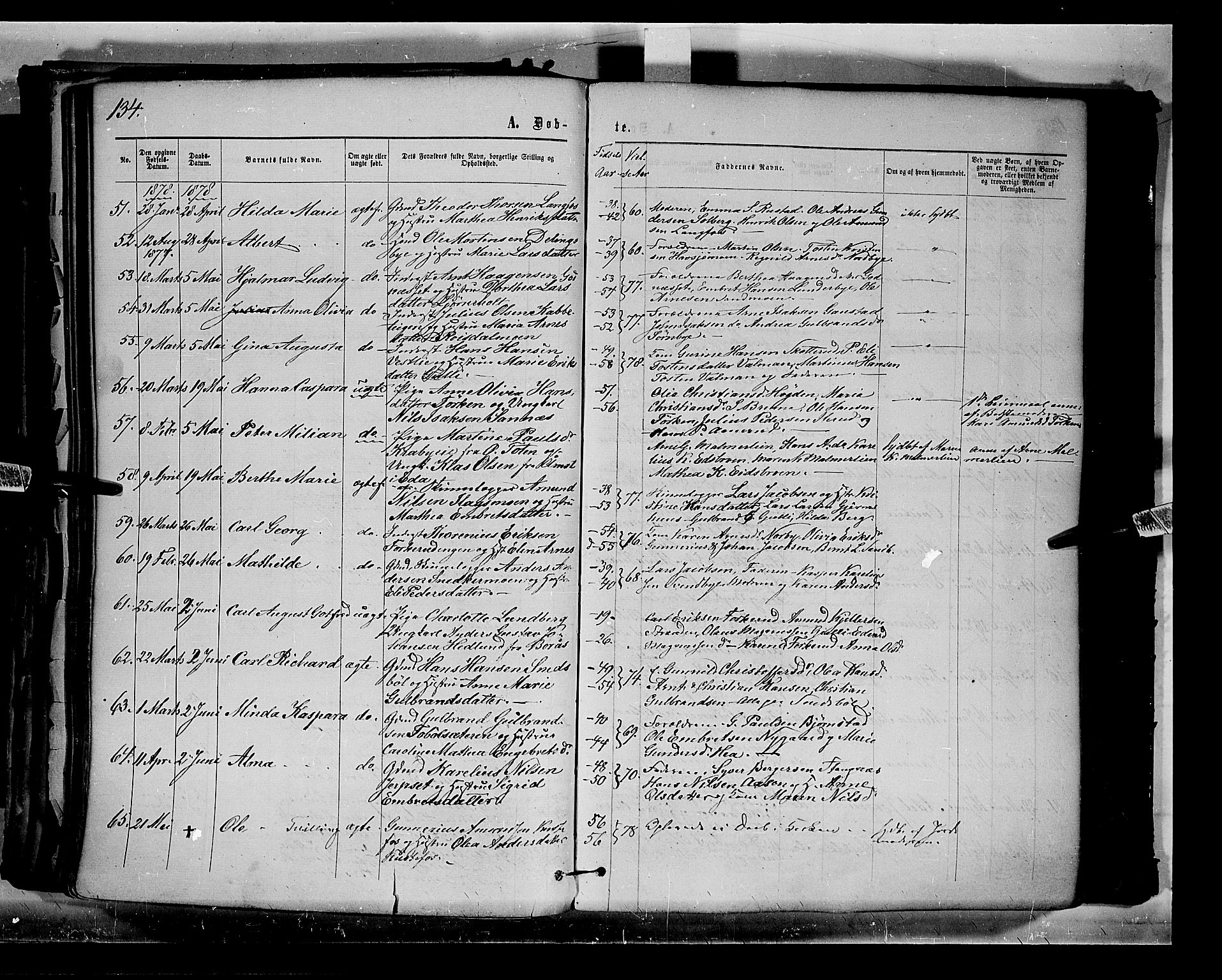 Eidskog prestekontor, AV/SAH-PREST-026/H/Ha/Haa/L0002: Ministerialbok nr. 2, 1867-1878, s. 134
