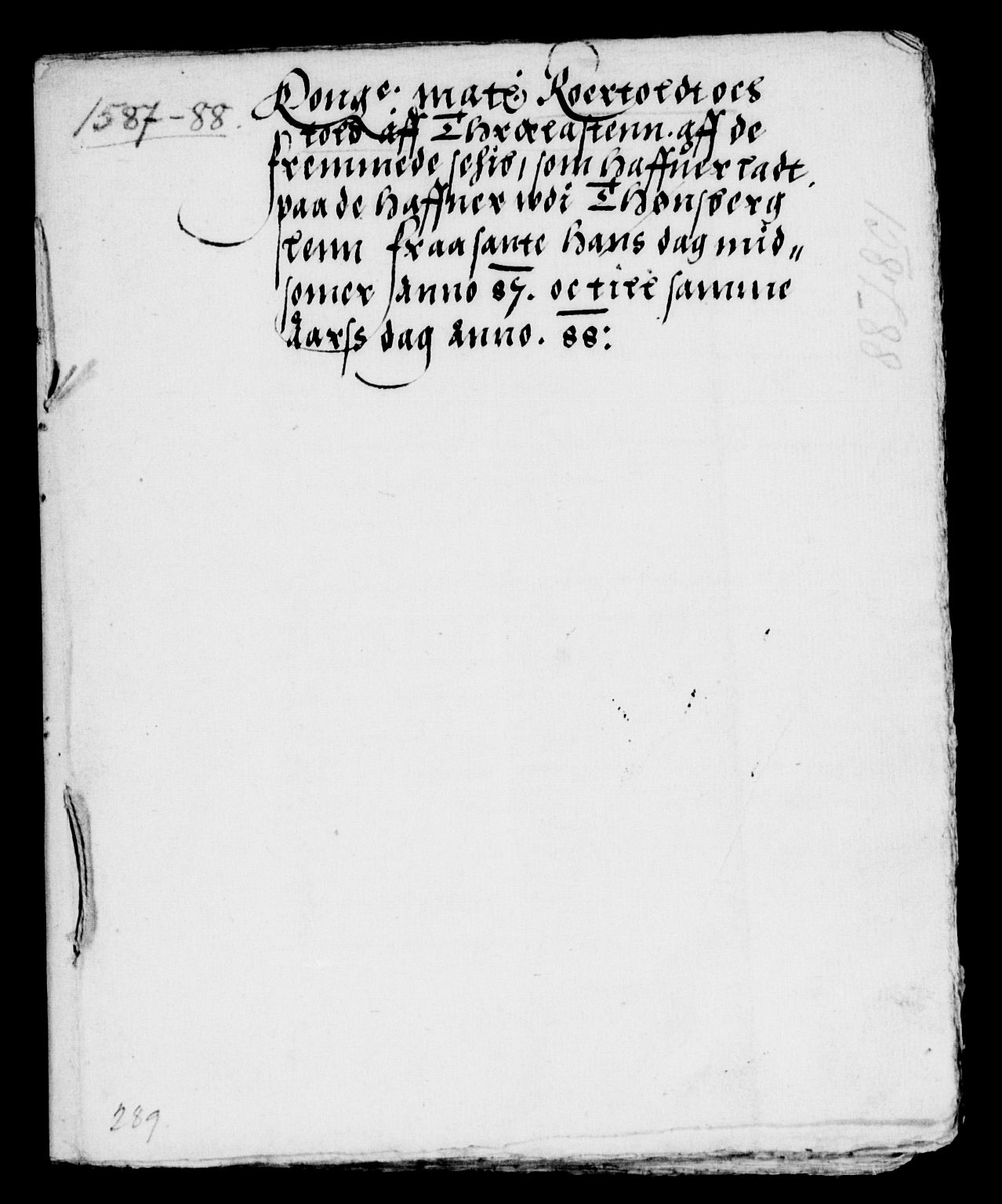 Rentekammeret inntil 1814, Reviderte regnskaper, Lensregnskaper, RA/EA-5023/R/Rb/Rbo/L0001: Tønsberg len, 1584-1612