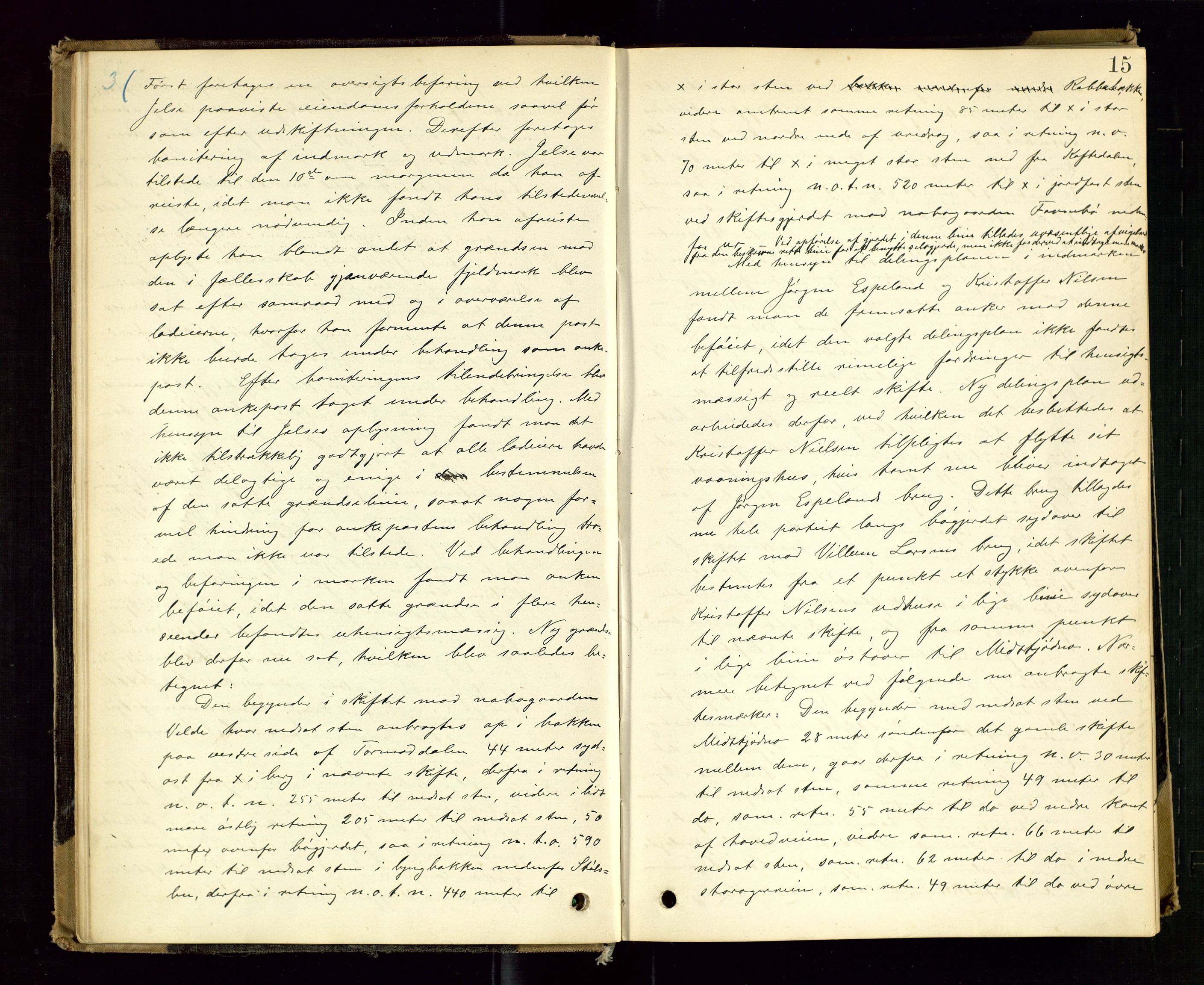 Rogaland jordskifterett, AV/SAST-A-102426/Oa/L0050: Forhandlingsprotokoll, 1884-1894, s. 15