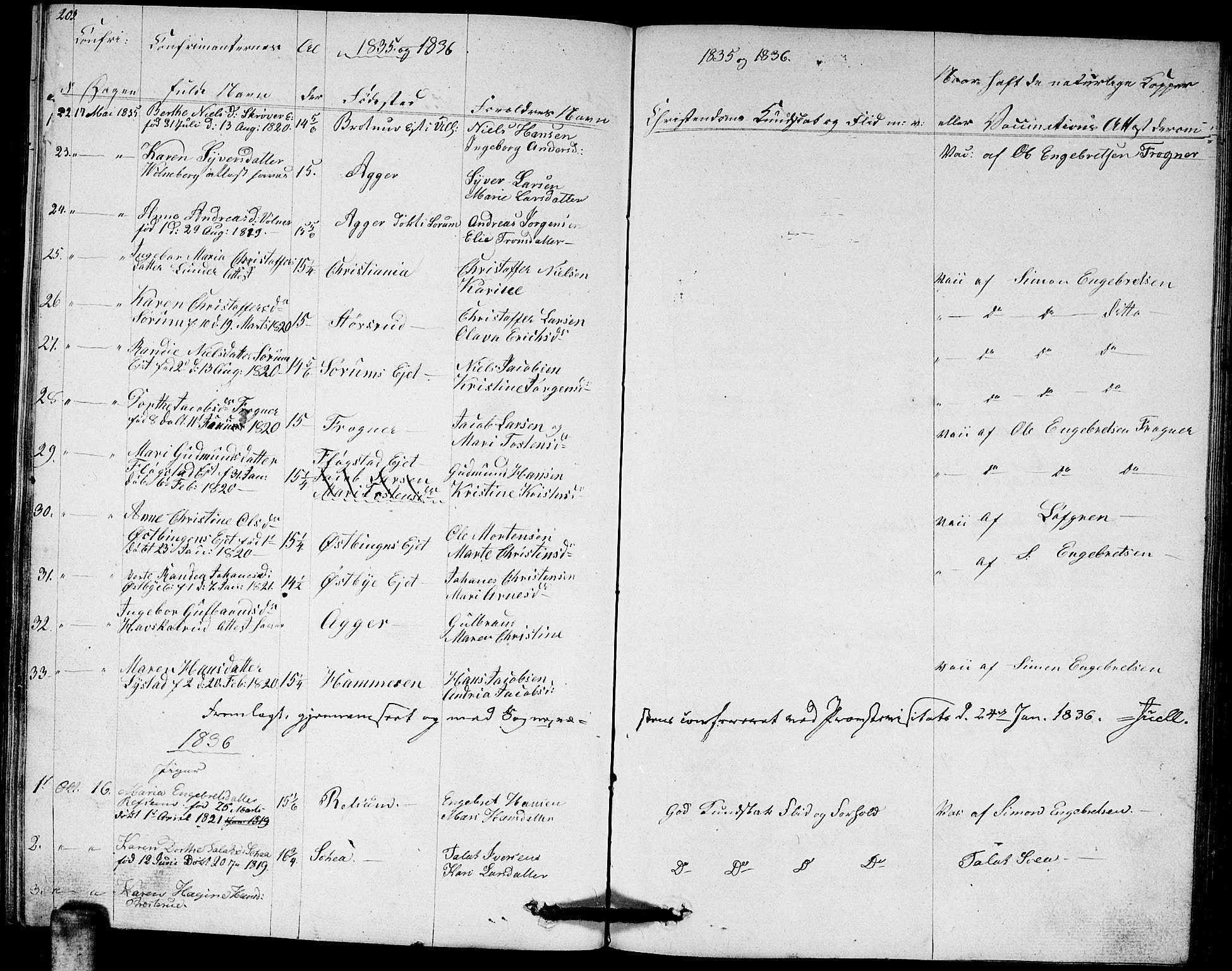 Sørum prestekontor Kirkebøker, AV/SAO-A-10303/G/Ga/L0002: Klokkerbok nr. I 2, 1829-1845, s. 203