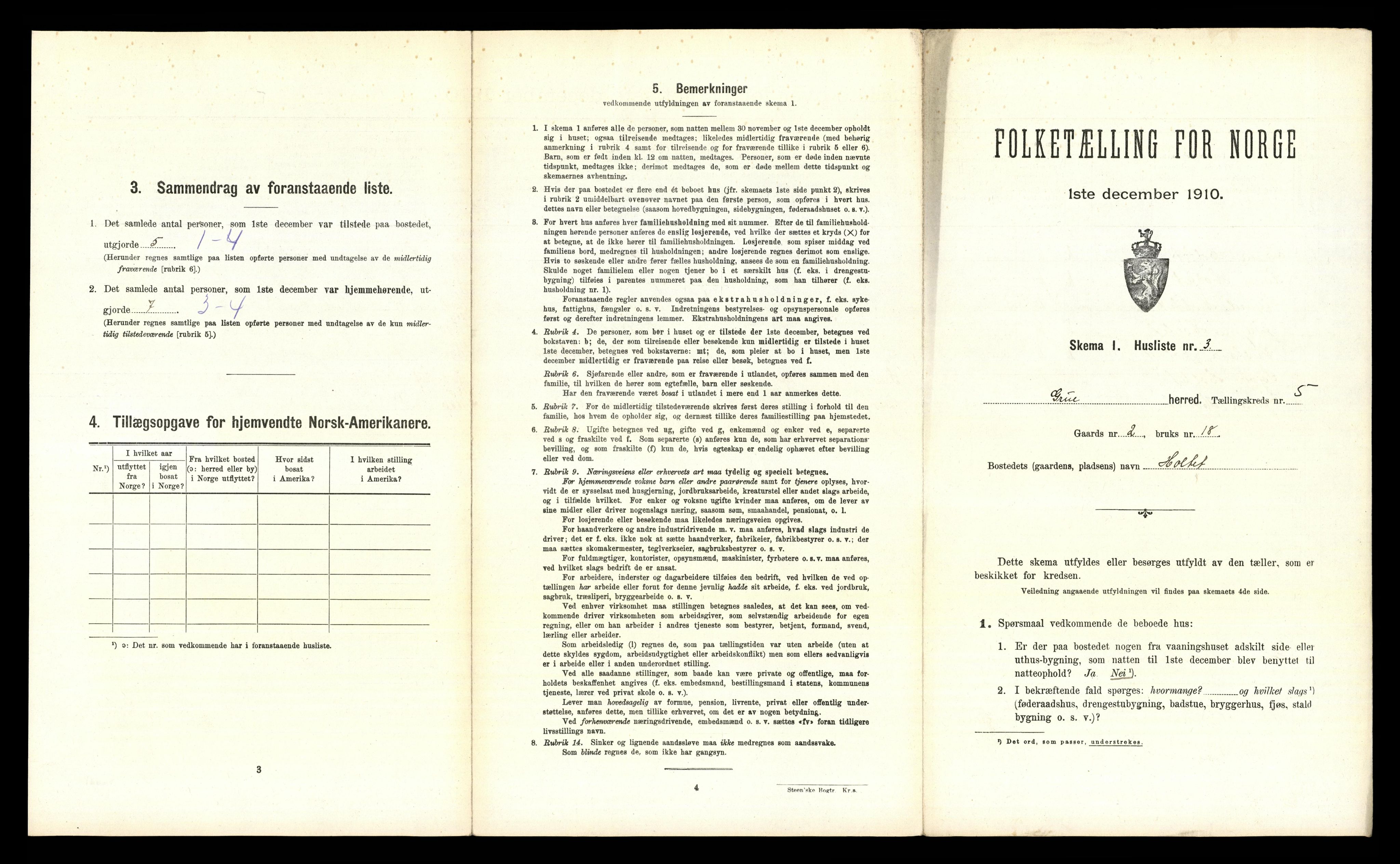 RA, Folketelling 1910 for 0423 Grue herred, 1910, s. 941