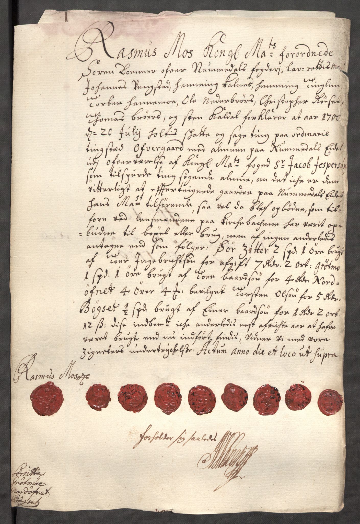 Rentekammeret inntil 1814, Reviderte regnskaper, Fogderegnskap, RA/EA-4092/R64/L4426: Fogderegnskap Namdal, 1699-1700, s. 333