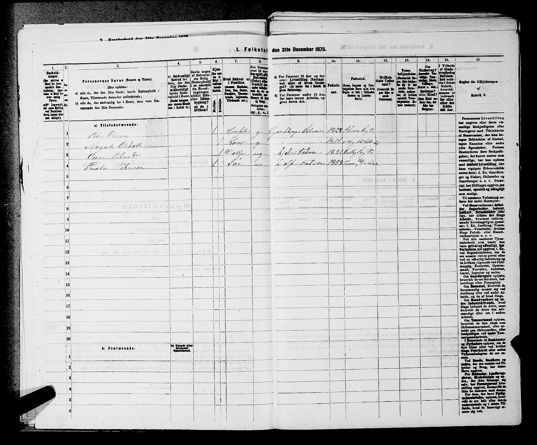 RA, Folketelling 1875 for 0215L Drøbak prestegjeld, Frogn sokn, 1875, s. 483