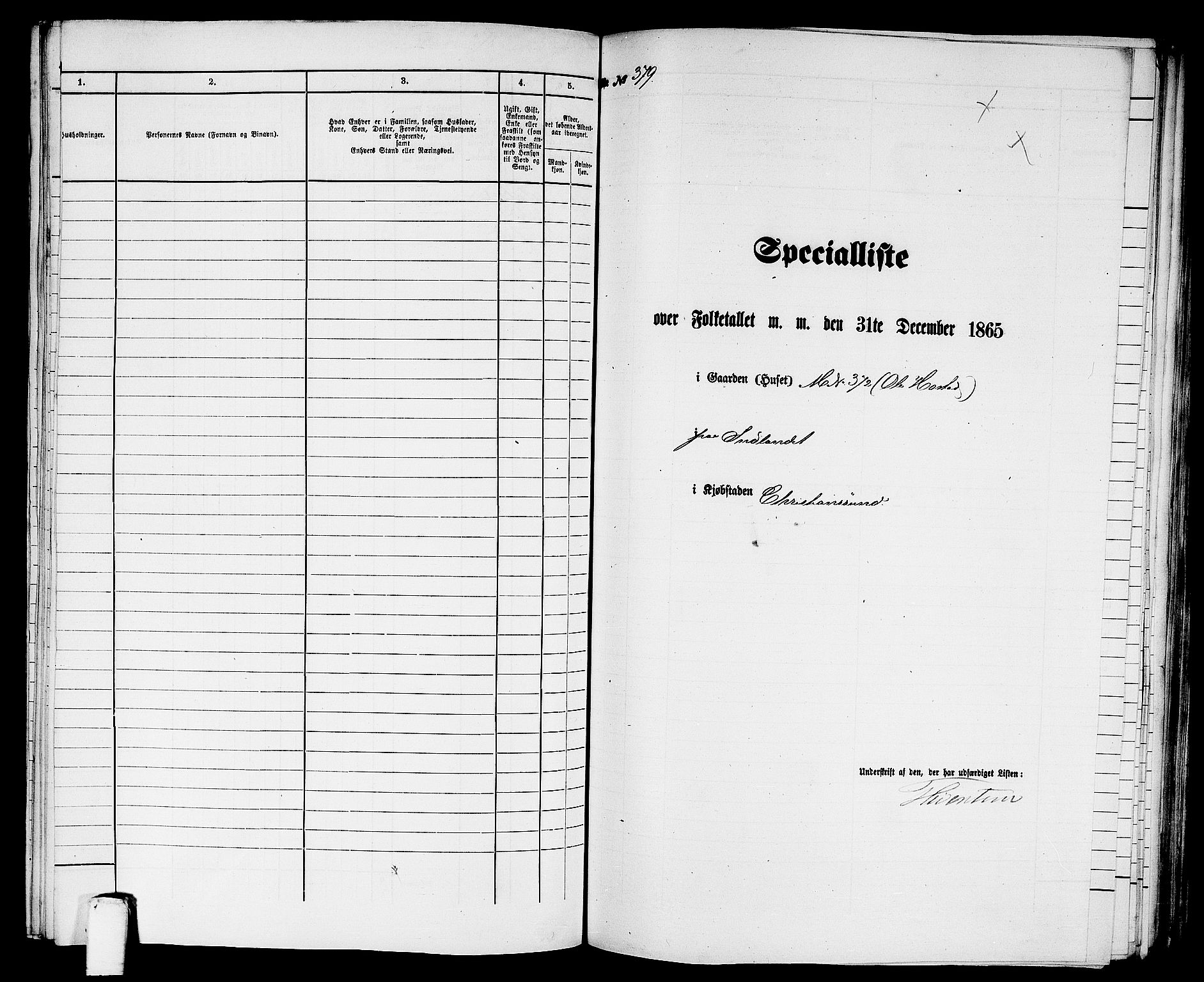 RA, Folketelling 1865 for 1503B Kristiansund prestegjeld, Kristiansund kjøpstad, 1865, s. 773