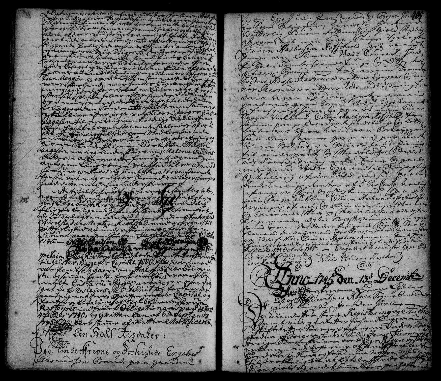 Lier, Røyken og Hurum sorenskriveri, SAKO/A-89/G/Ga/Gaa/L0002: Pantebok nr. II, 1725-1755, s. 405