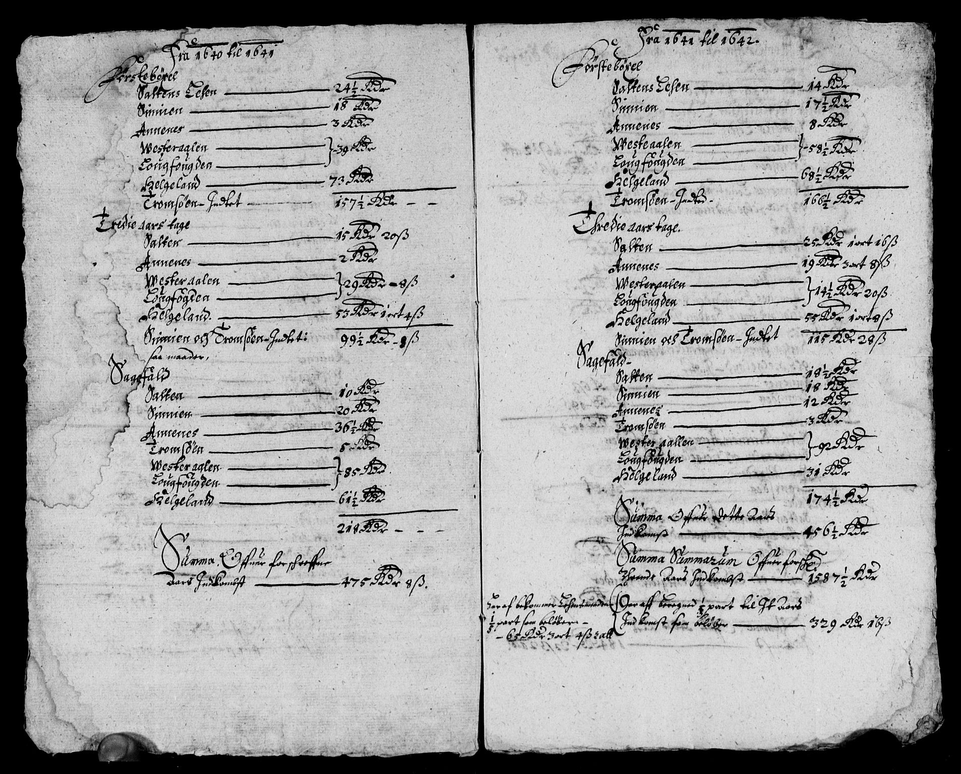 Rentekammeret inntil 1814, Reviderte regnskaper, Lensregnskaper, AV/RA-EA-5023/R/Rb/Rbz/L0028: Nordlandenes len, 1638-1646