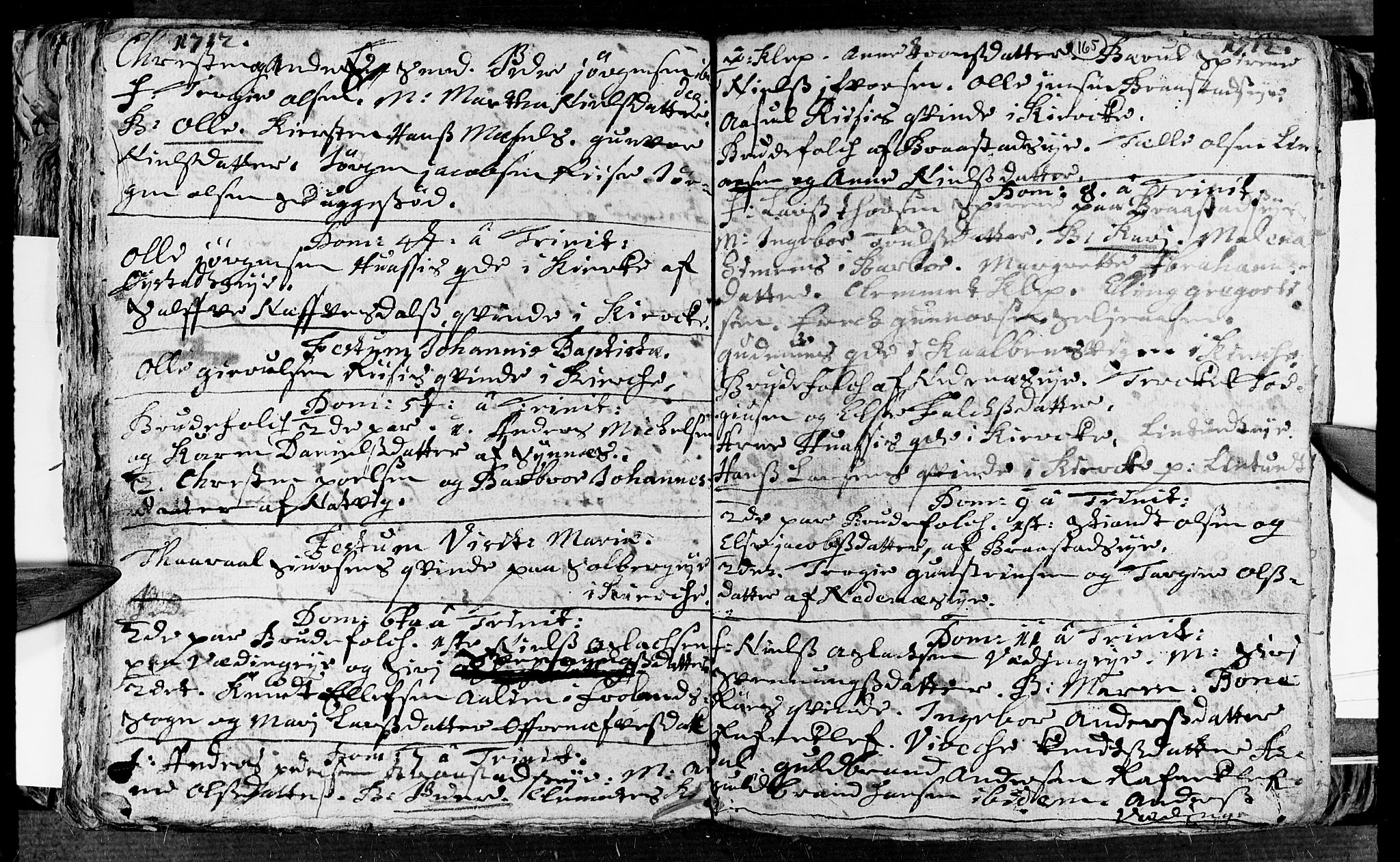 Øyestad sokneprestkontor, AV/SAK-1111-0049/F/Fa/L0002: Ministerialbok nr. A 2, 1692-1722, s. 165