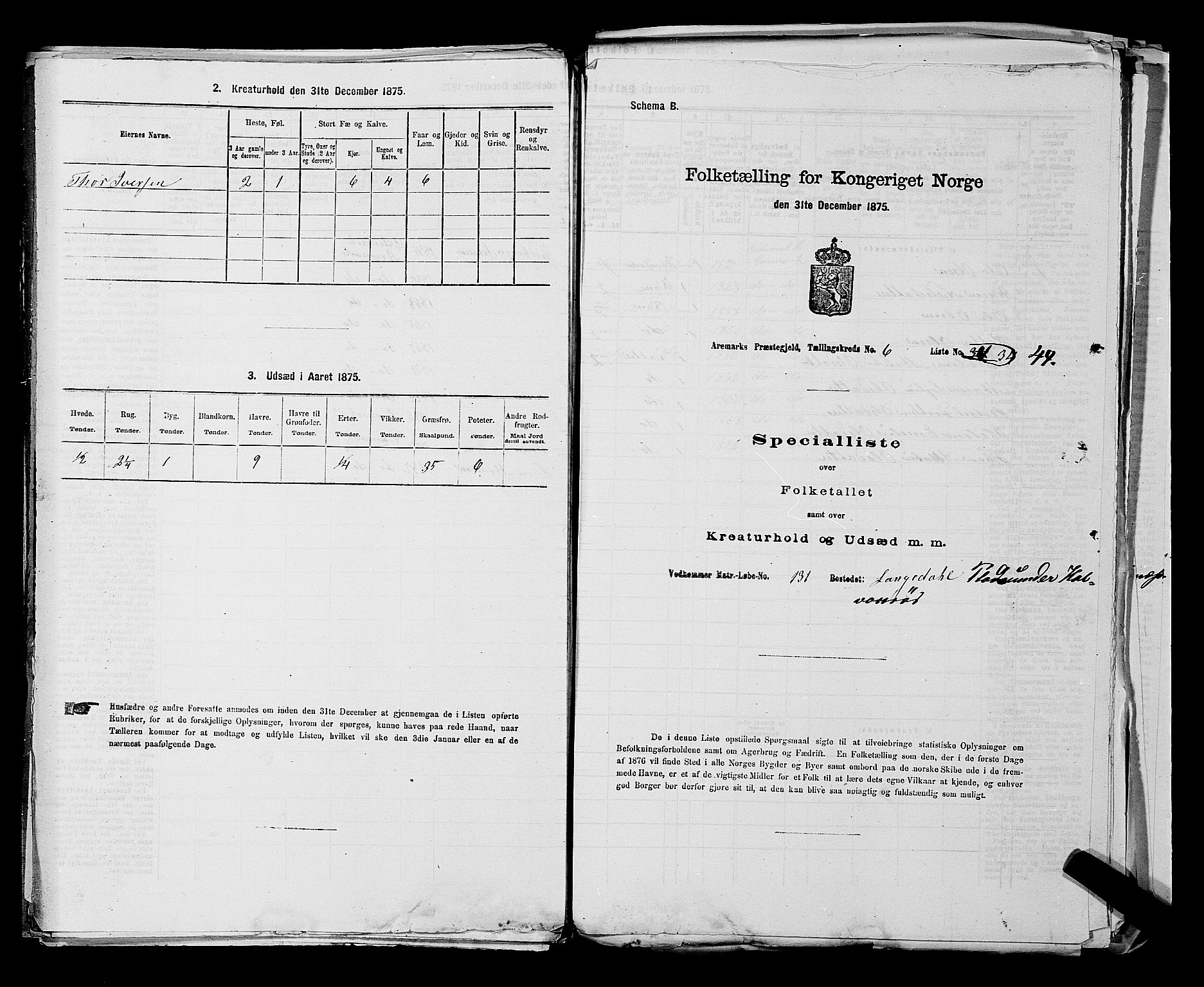 RA, Folketelling 1875 for 0118P Aremark prestegjeld, 1875, s. 902