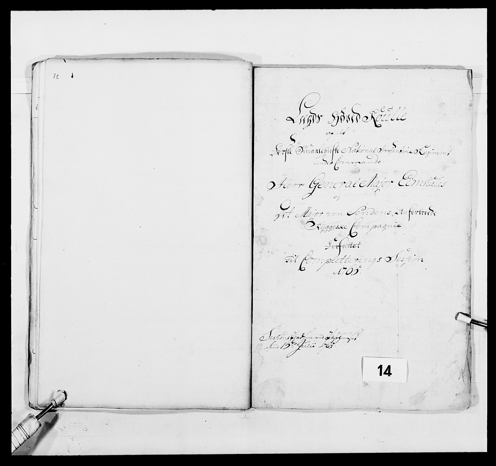 Kommanderende general (KG I) med Det norske krigsdirektorium, AV/RA-EA-5419/E/Ea/L0496: 1. Smålenske regiment, 1765-1767, s. 128